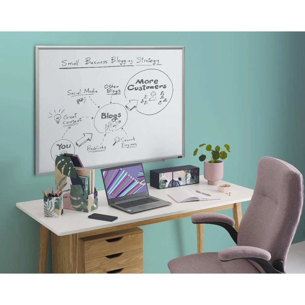 5 J.Burrows Porcelain Whiteboard Silver 1200 x 900mm, 5 of 6