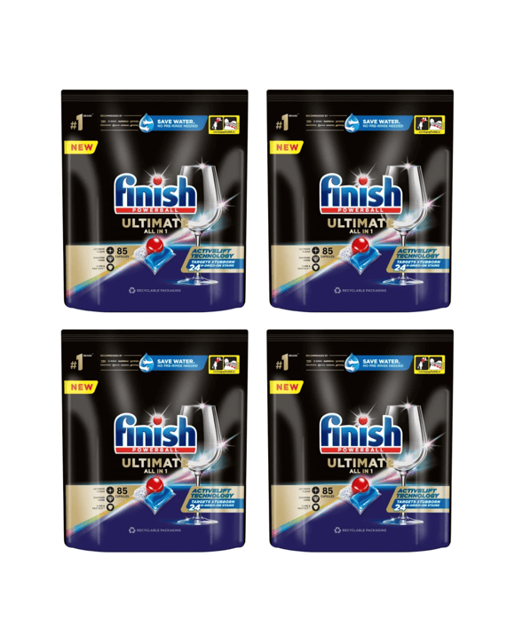 Finish Ultimate All In One Dishwasher Tablets Regular 85'Sx4