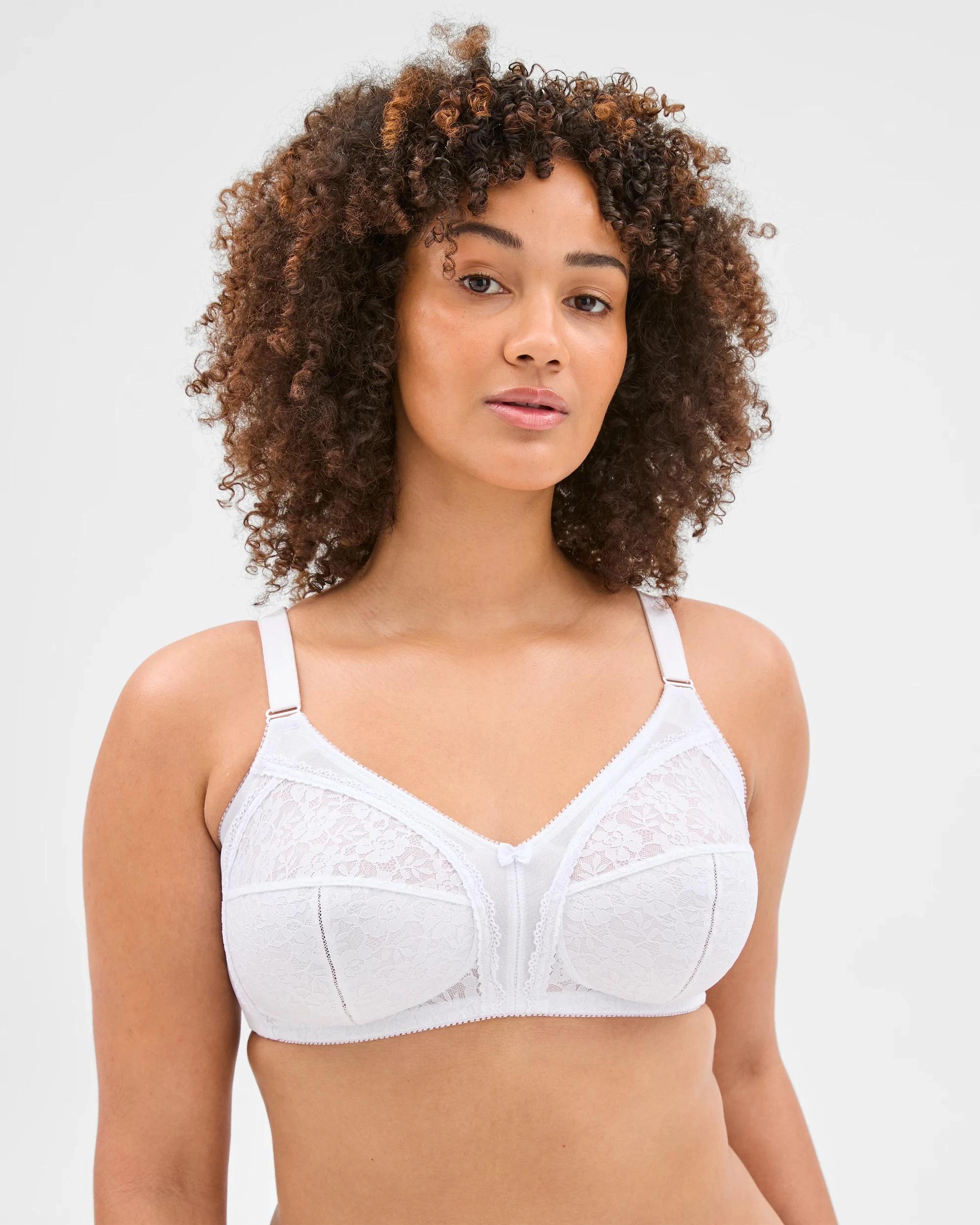 3 Target Plus Size Firm Support Wirefree Bra WHITE, 3 of 5