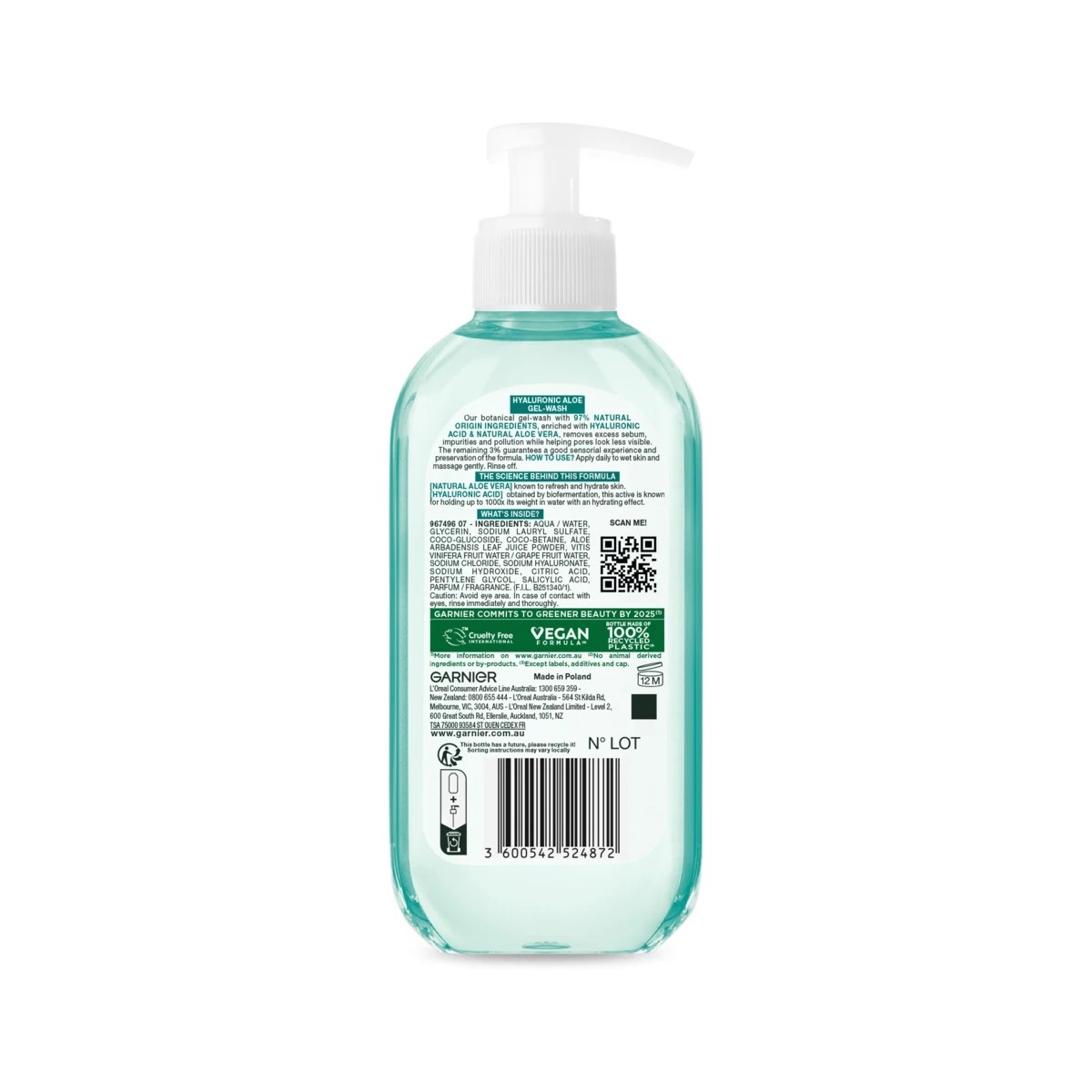 5 Garnier SkinActive Gel Cleanser 200ml - Hyaluronic Aloe, 5 of 5