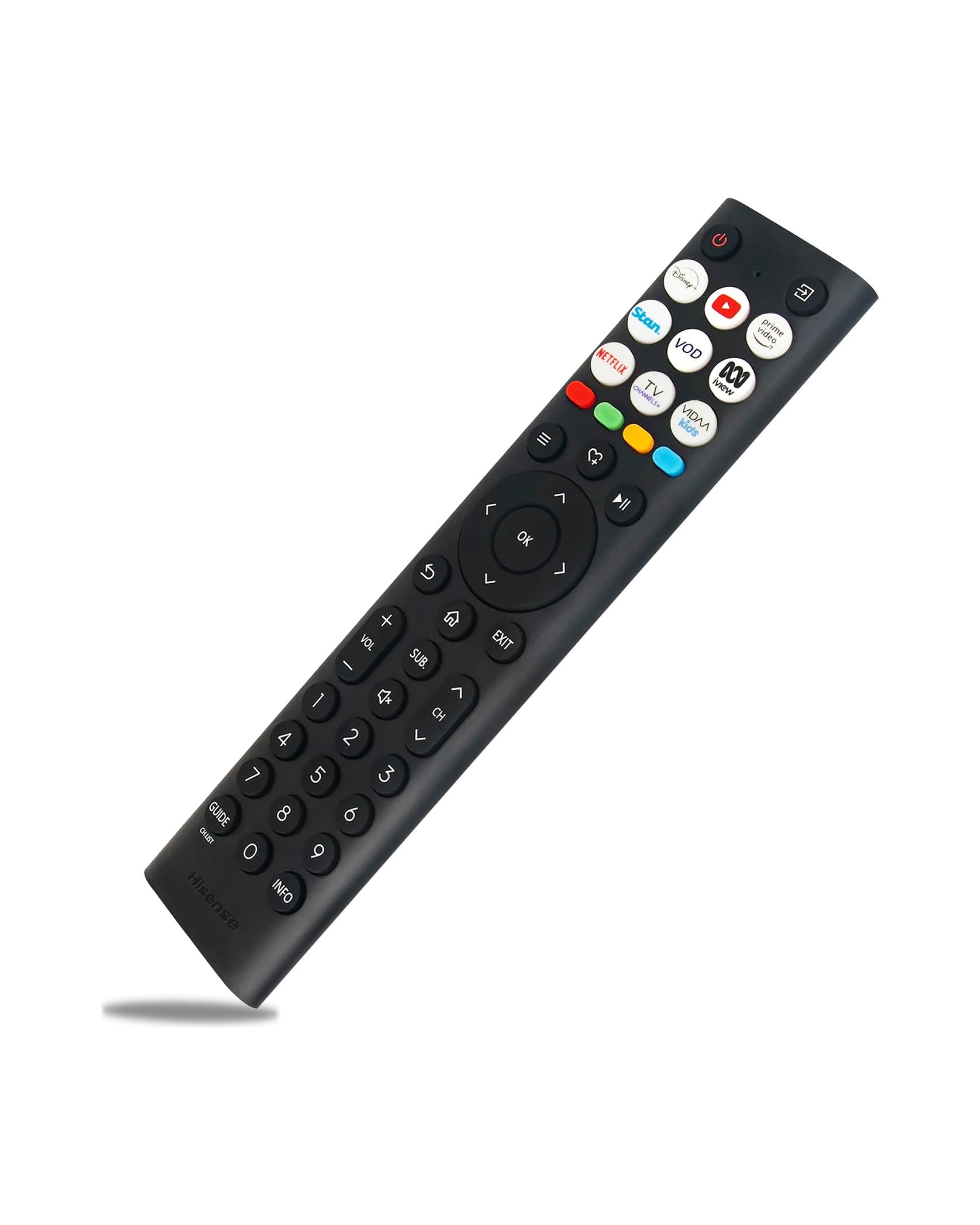 3 Hisense EN2R38H Genuine Original TV Remote Control - Black, 3 of 7
