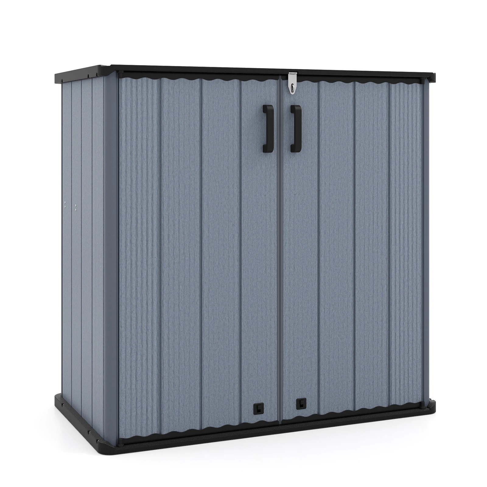 1 Costway 665 L Outdoor Storage Shed All-Weather Storage Box - Grey, 1 of 6