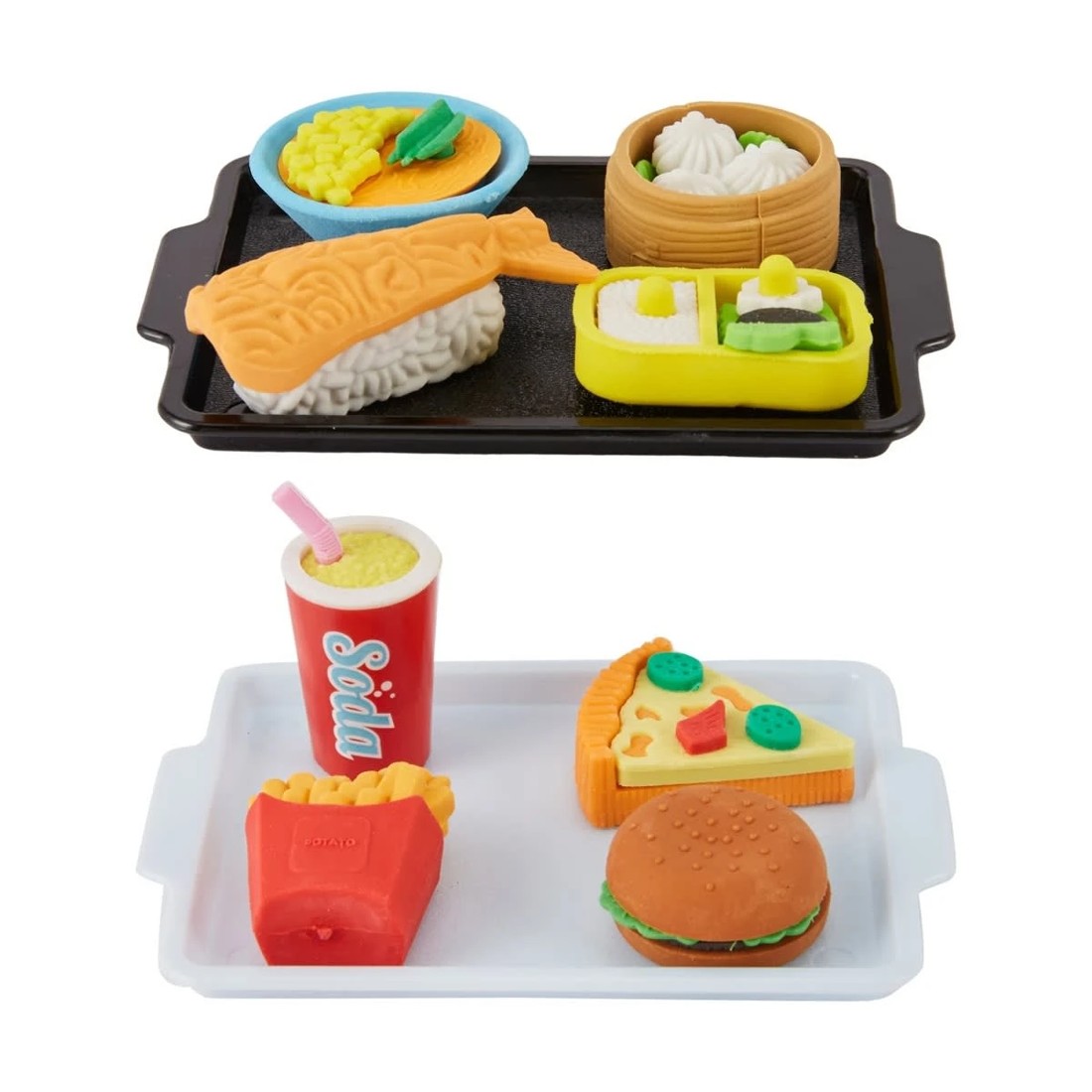 4 4 Pack Erasers with Tray - Assorted, 4 of 5