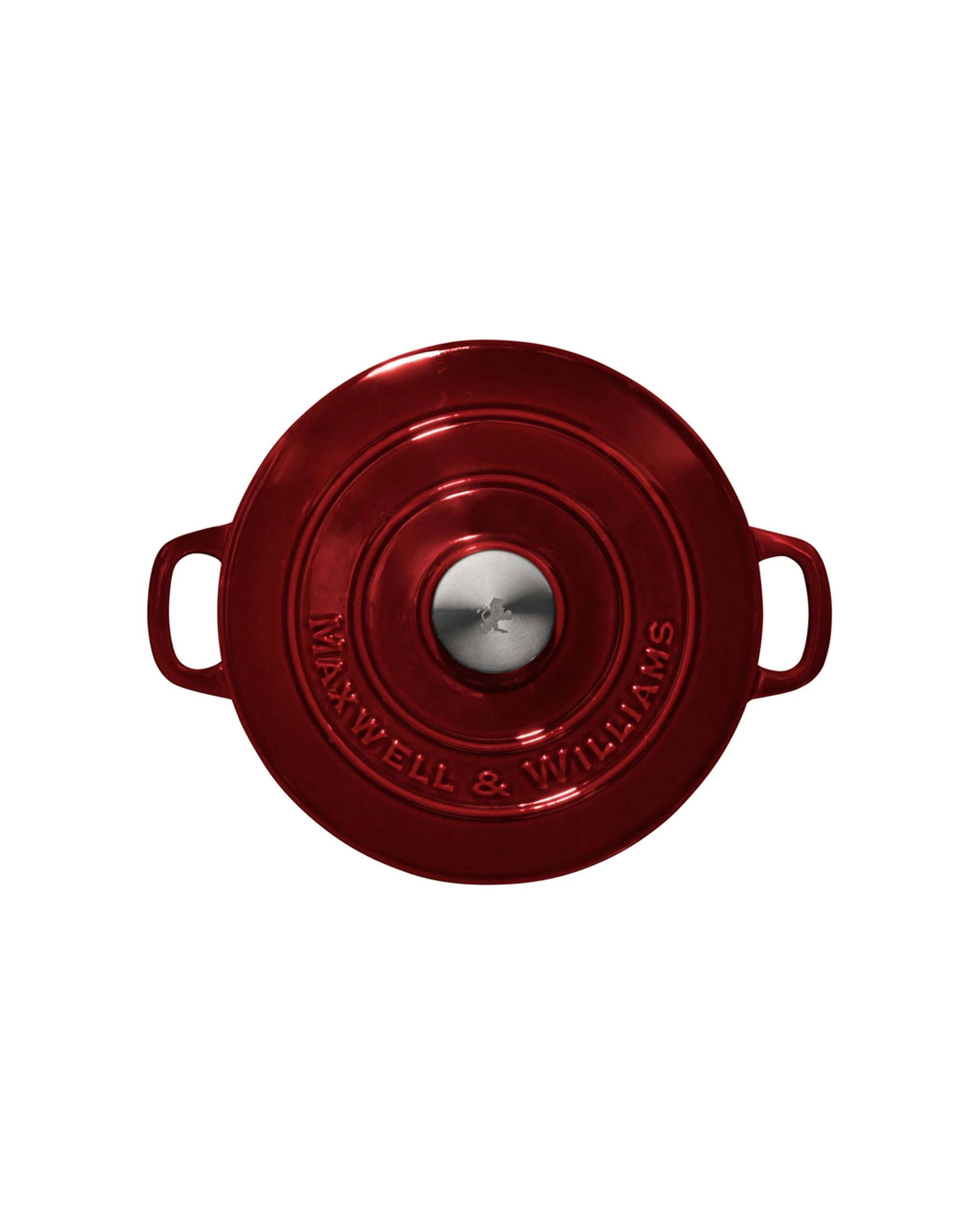 2 Maxwell & Williams Cast Iron Round Casserole 24cm 3.3l Slow Cookware
 - Red, 2 of 4