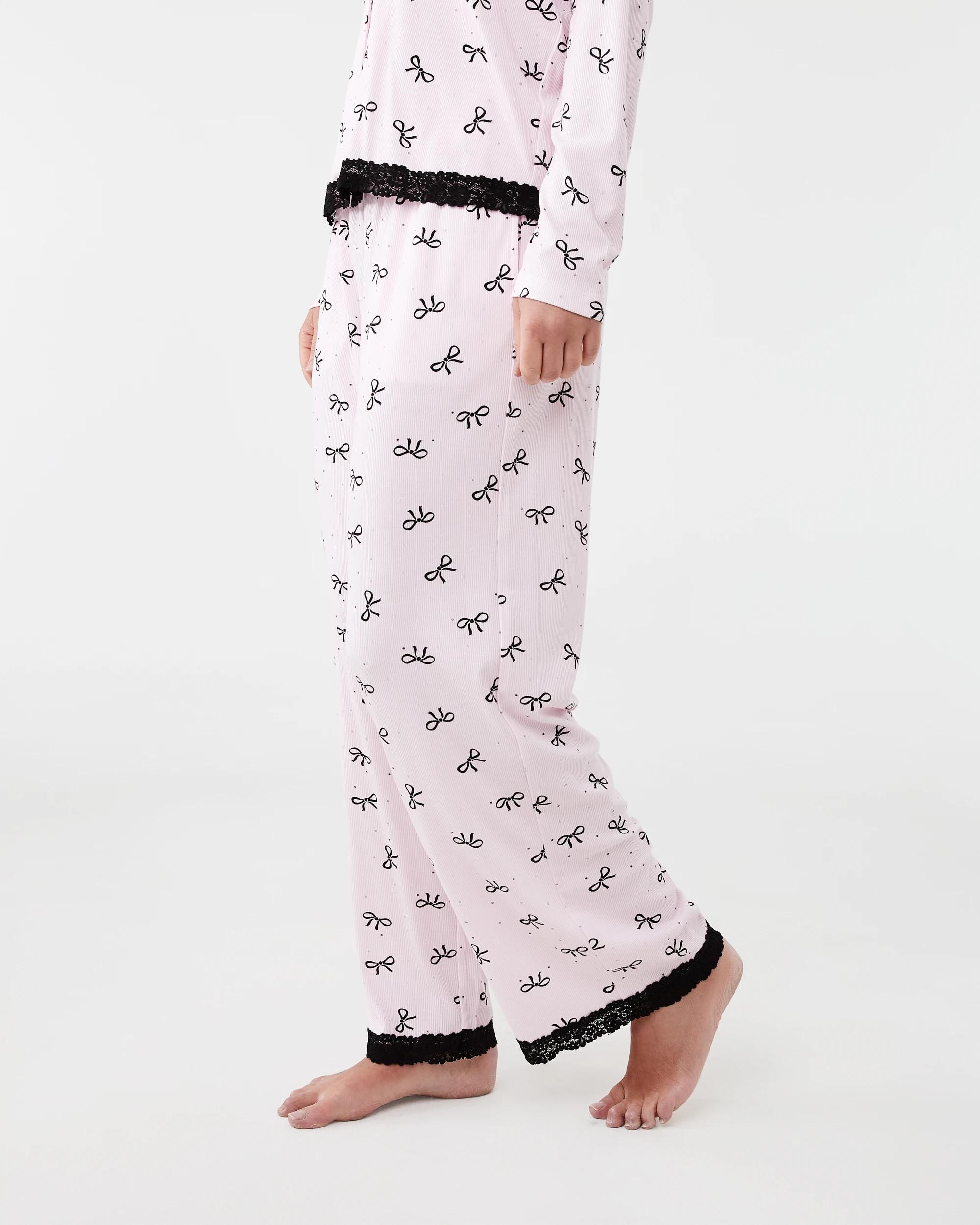 2 Rib Lace Trim Pants Bow Spot, 2 of 7