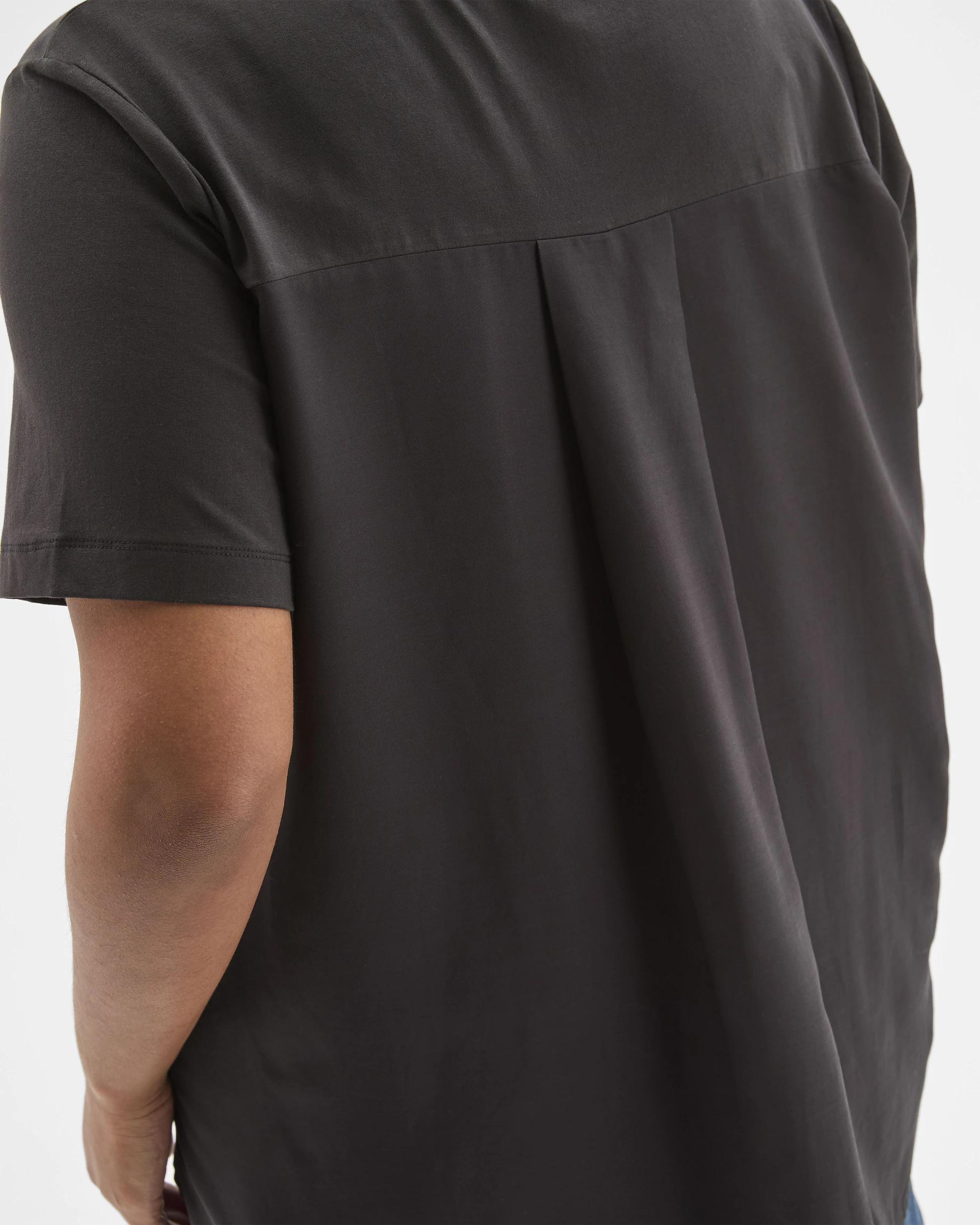 5 Target Curve Plus Size Australian Cotton Blend Knit/Woven Top BLACK, 5 of 5