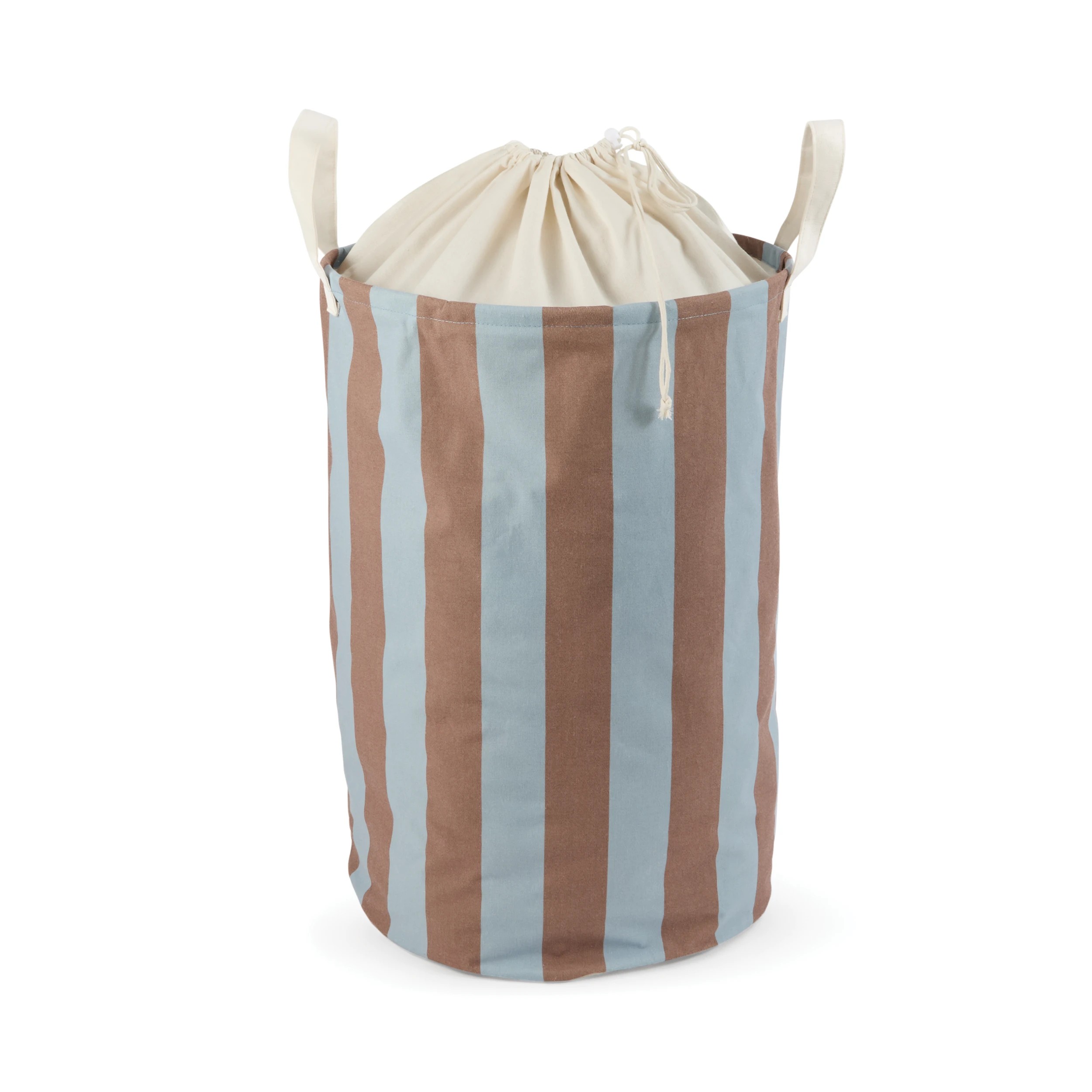 2 Striped Pop Up Laundry Hamper - Chocolate and Blue, 2 of 9