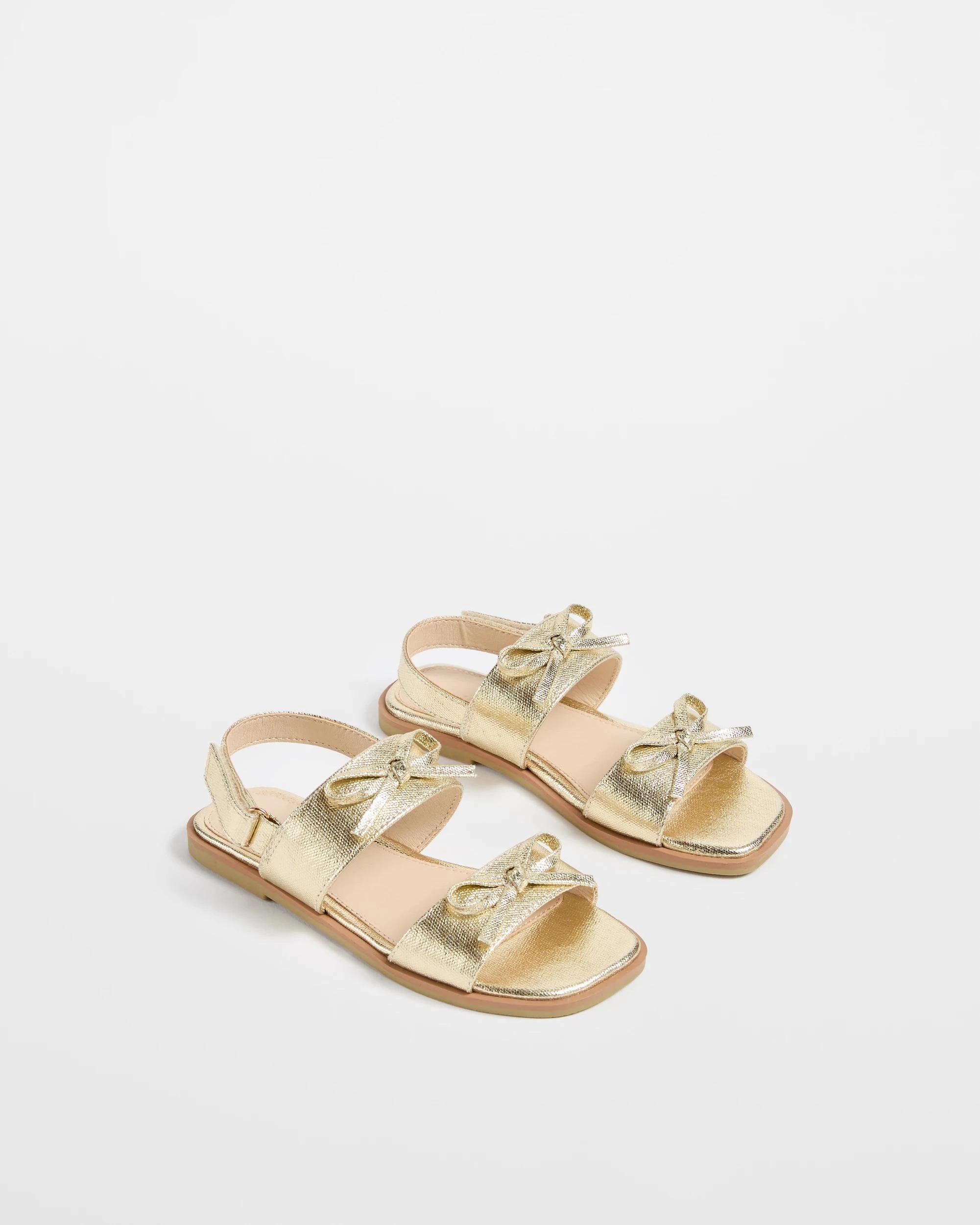 3 Target Kids Girls Junior Bow Sandal GOLD, 3 of 3