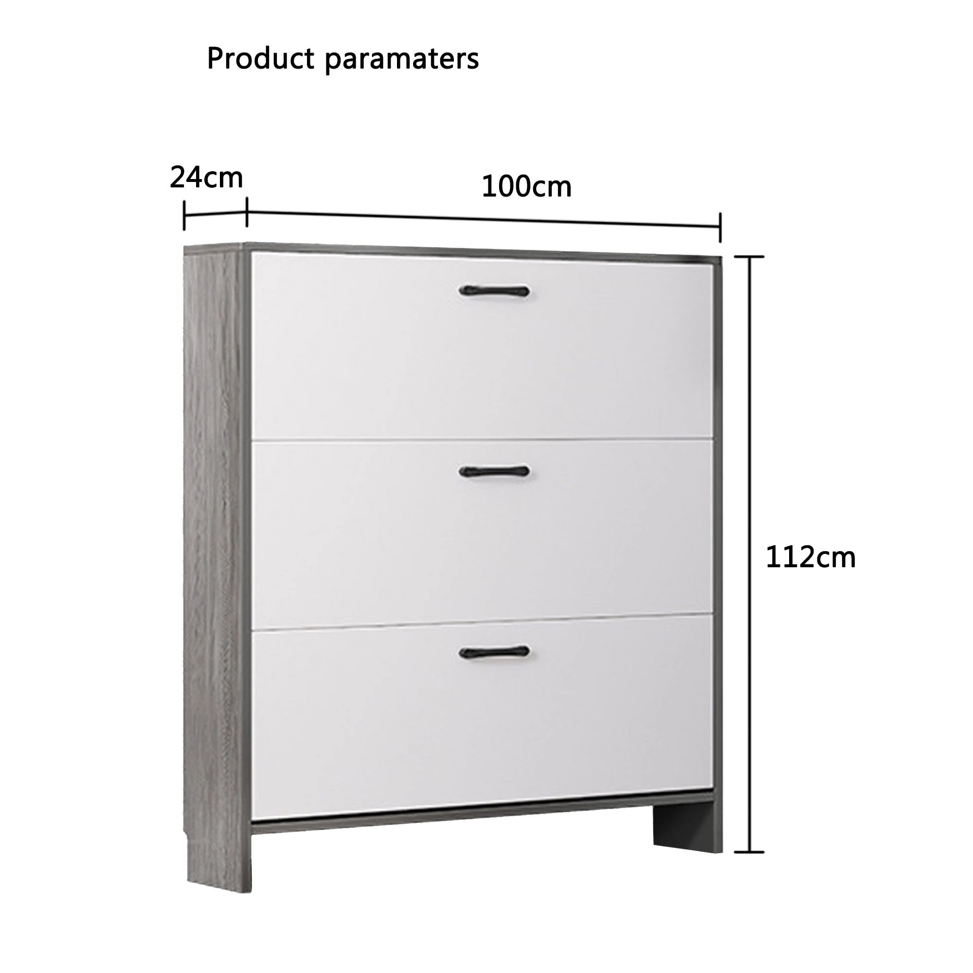 3 Foret Shoe Cabinet Slim Storage Rack Organiser Wooden Shelf Cupboard Flip Drawer, 3 of 6