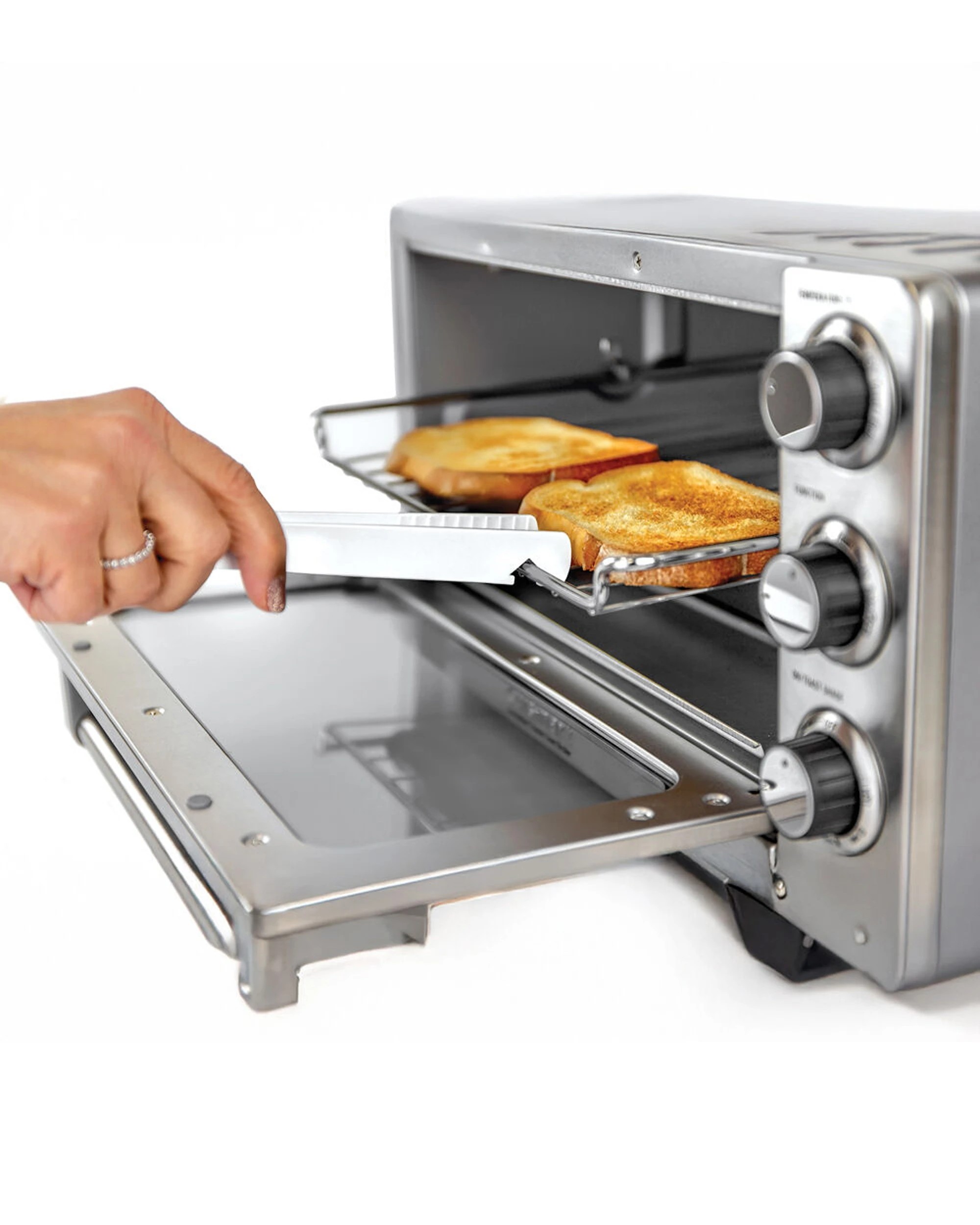 3 Butterie Plastic Toaster Kitchen Tongs Cooking Utensil 24x8.7cm - White, 3 of 5