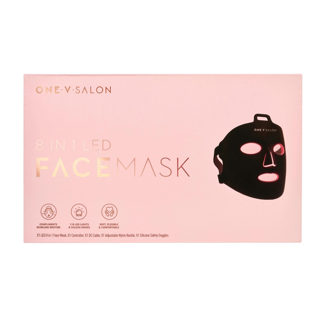 1 One-V Salon 8-in-1 LED Face Mask, 1 of 4