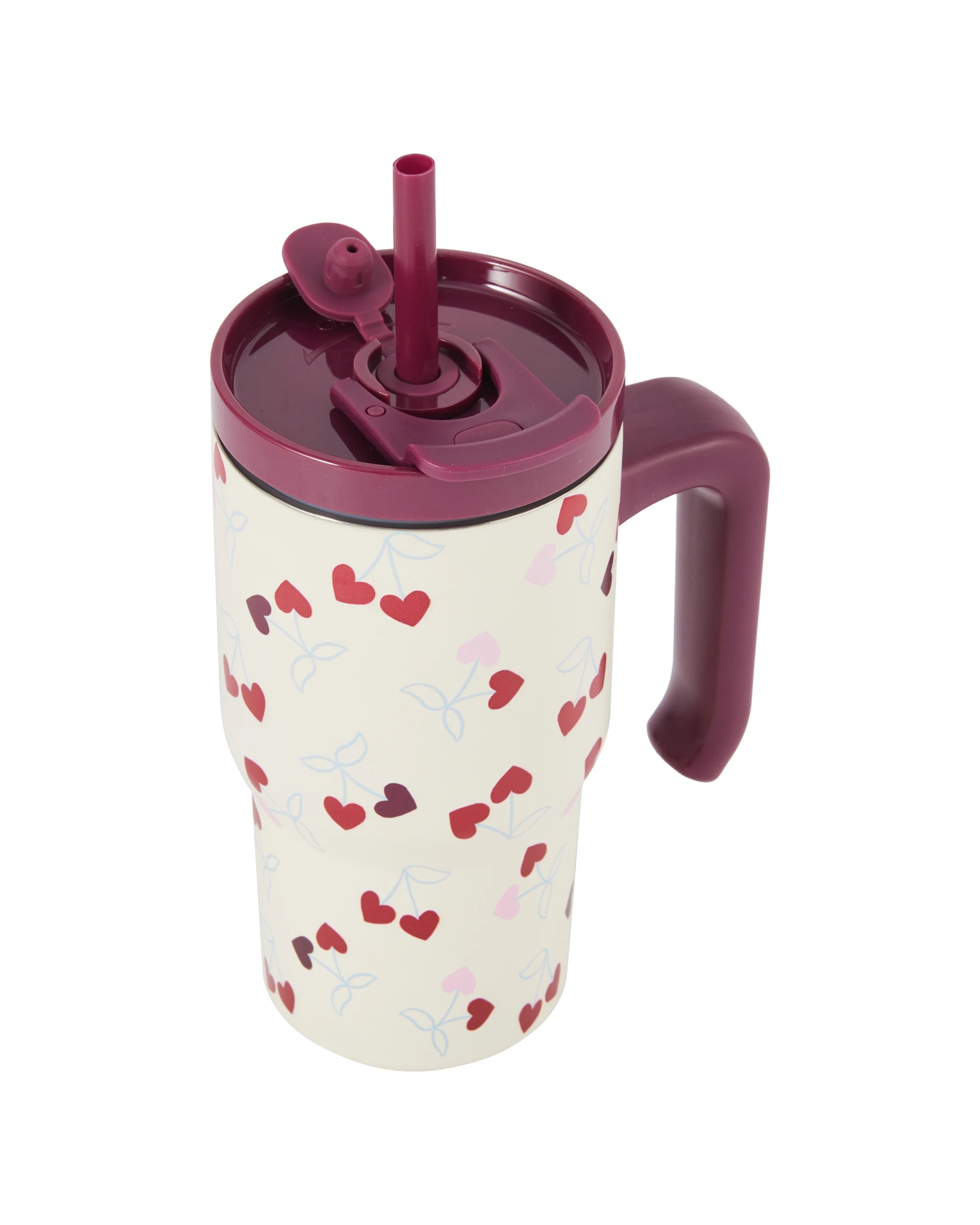 1 600ml Cherry Tumbler with Handle, 1 of 7