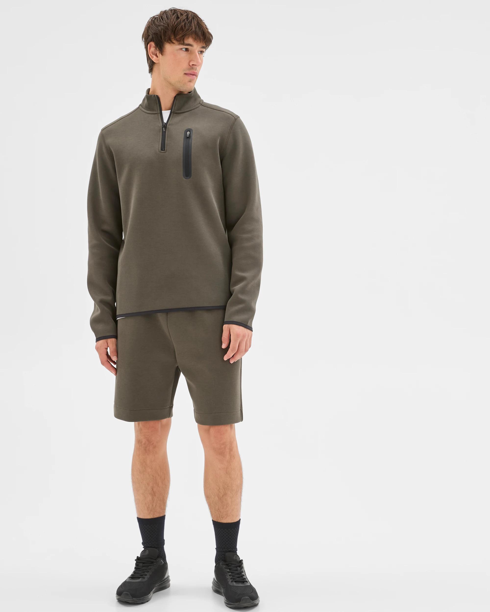 2 Target Active Active Australian Cotton Blend Tech Quarter Zip Jumper KHAKI, 2 of 6