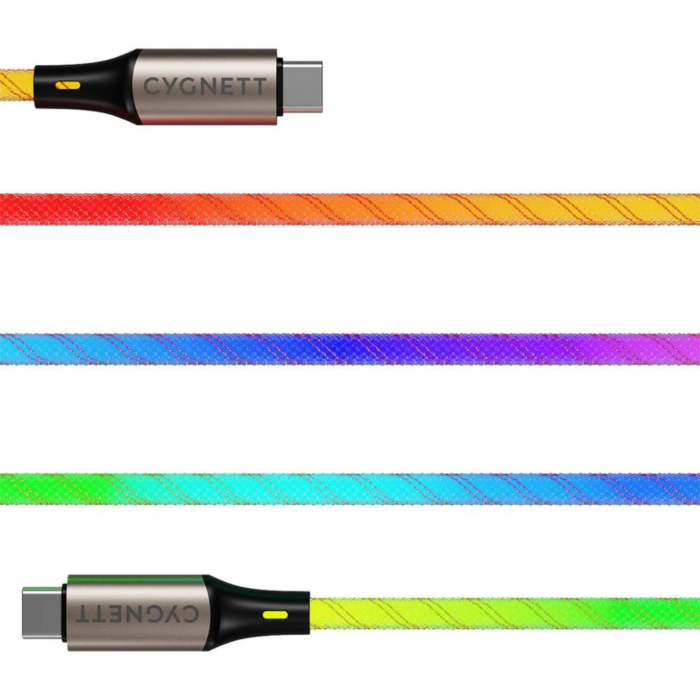 3 Cygnett Illuminate USB-C to USB-C 1.2m Light Up Cable, 3 of 6