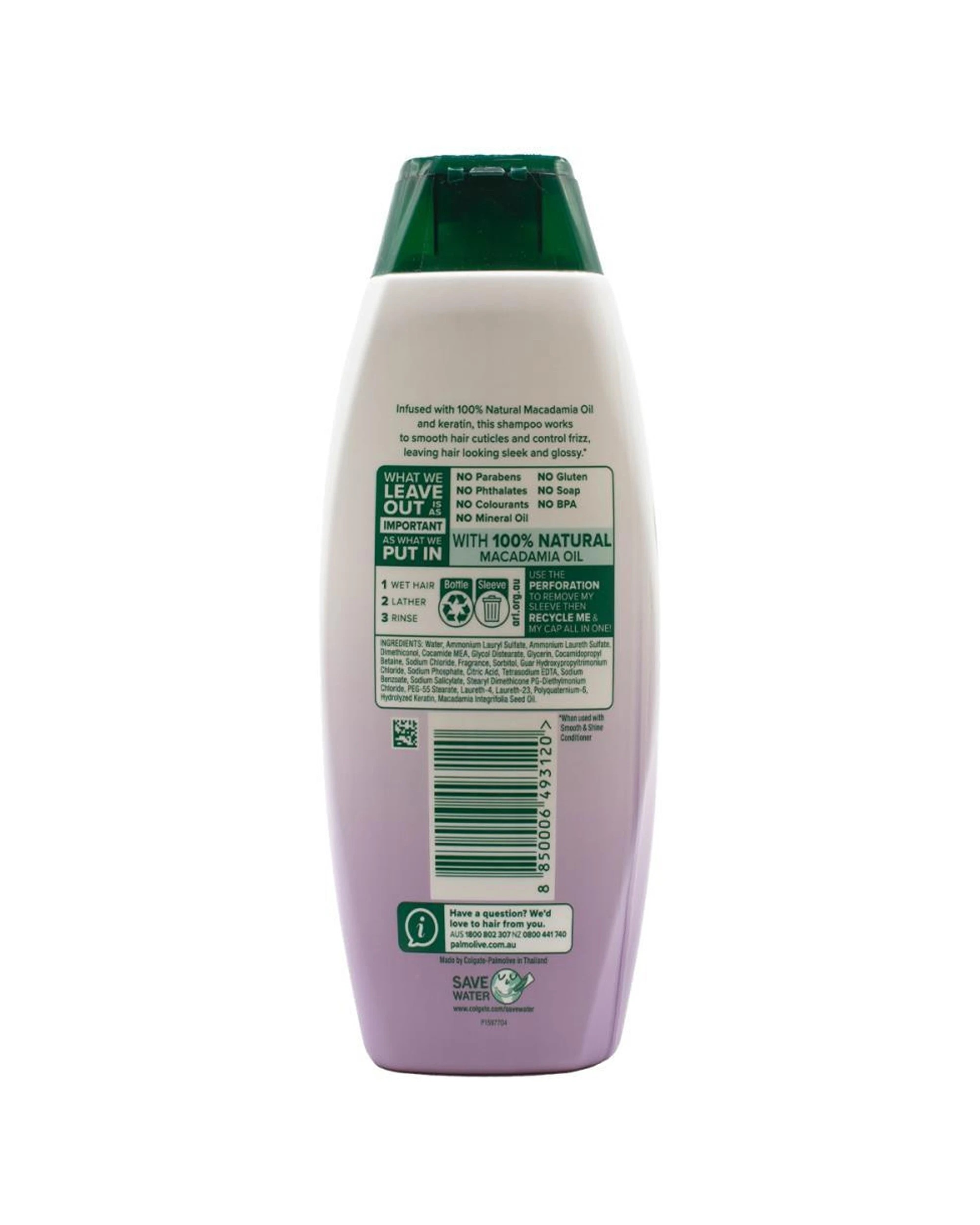 3 Palmolive 8PK Naturals Shampoo Smooth & Shine Macadamia Oil & Keratin 350ml - Multi, 3 of 3