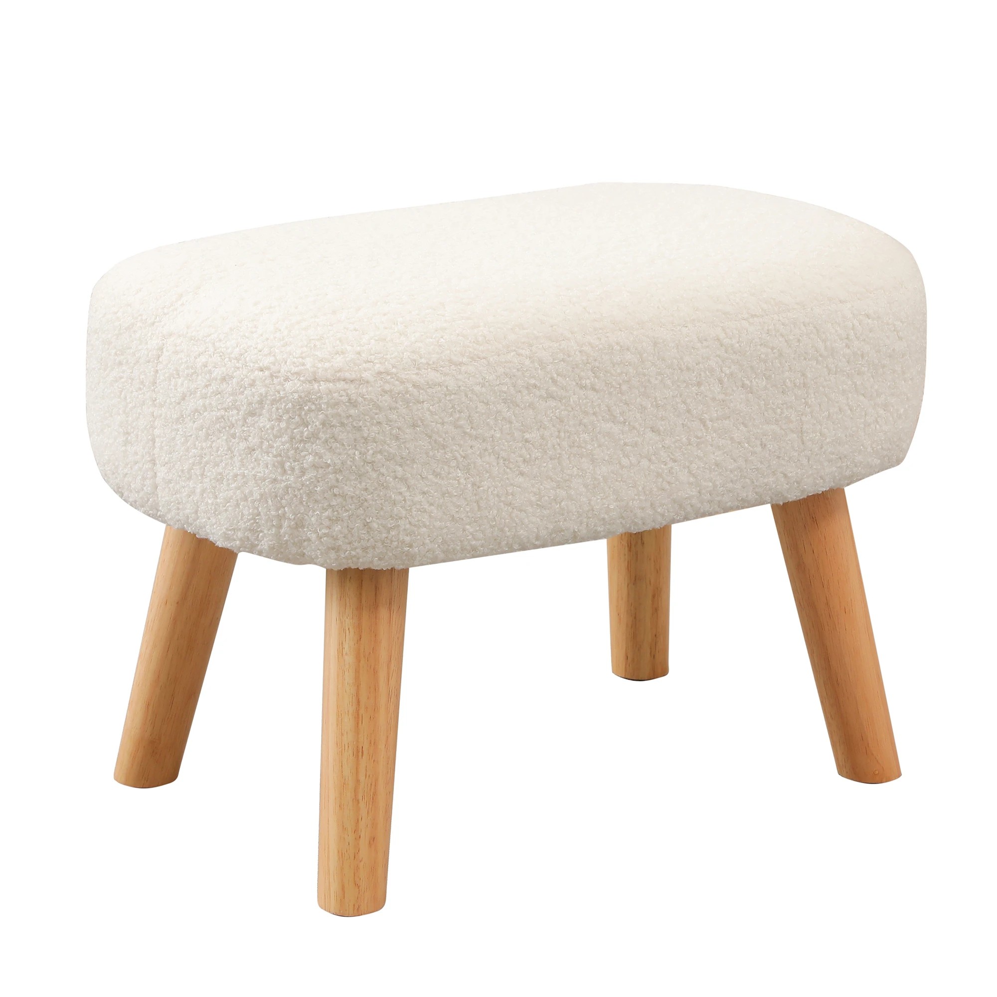 4 Levede Rocking Chair Beige With Cushion & Stool, 4 of 7