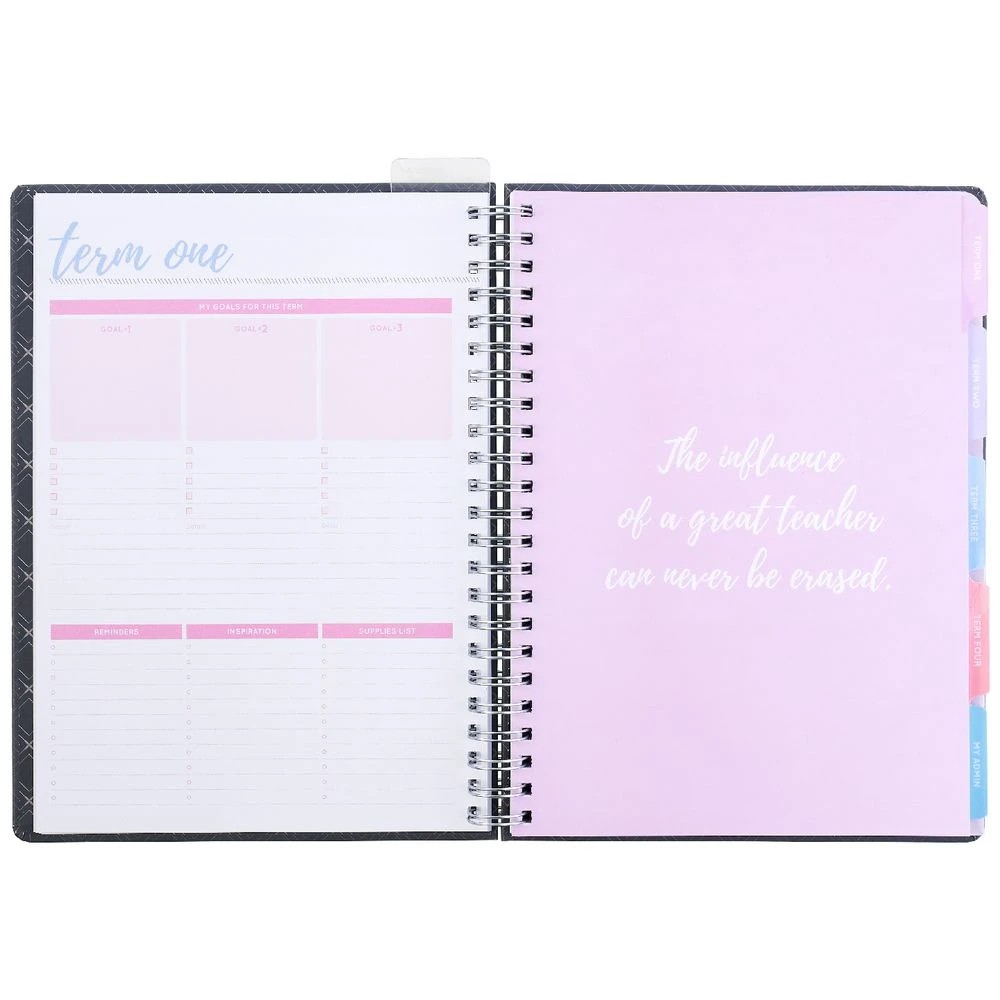 8 Otto A4 Teachers' Undated Planner Geo Black, 8 of 10