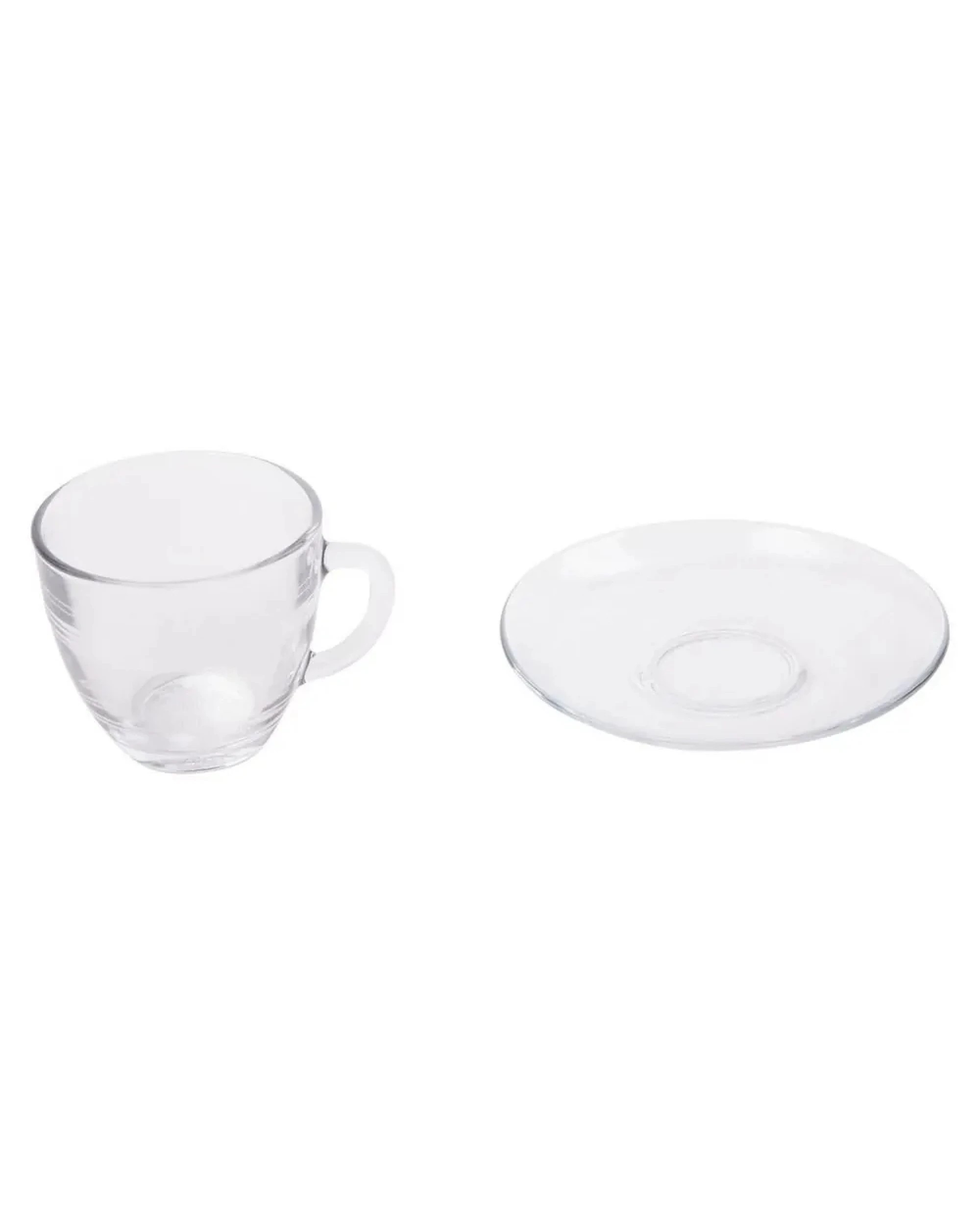 3 Duralex 6pcs Gigogne Clear Tea Coffee Cup & Saucer Set - 220ml per cup, 3 of 5