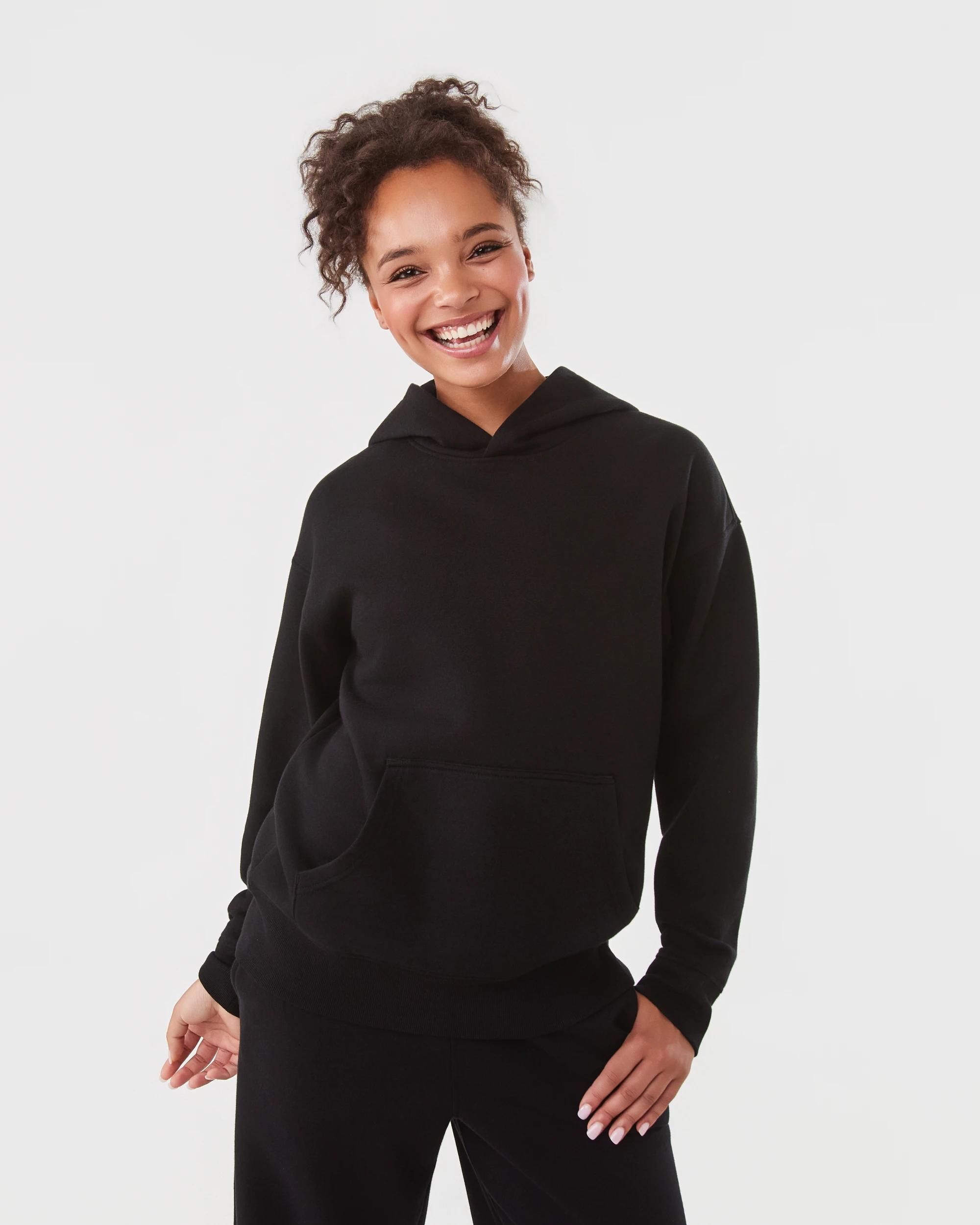 1 Active Womens Essential Oversized Hoodie Black, 1 of 7