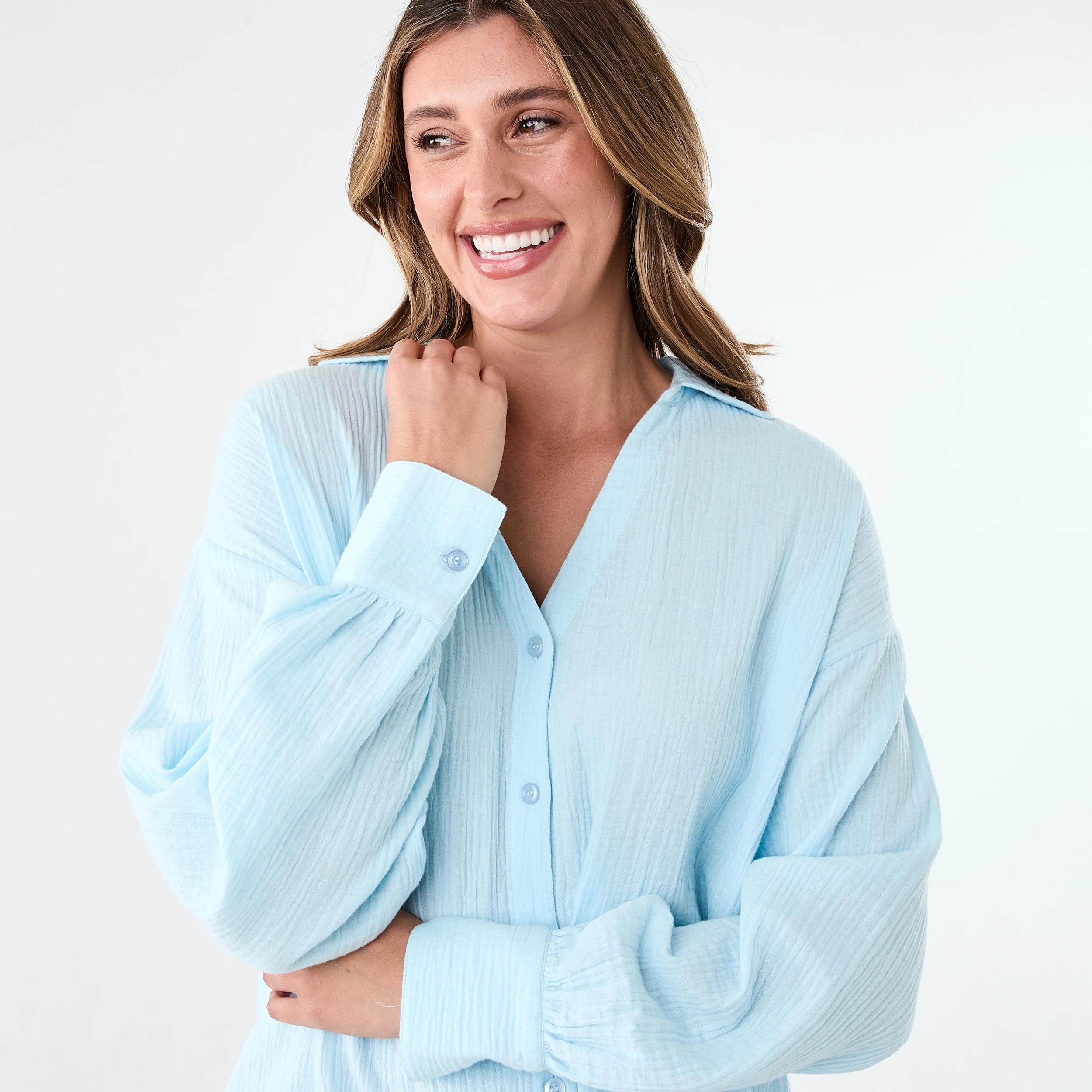 4 Long Sleeve Double Cloth Shirt Blue Sugar, 4 of 7