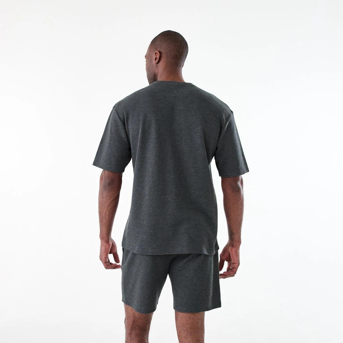 3 Short Sleeve Oversized T-shirt and Shorts Pyjama Set CHAR MARLE, 3 of 8