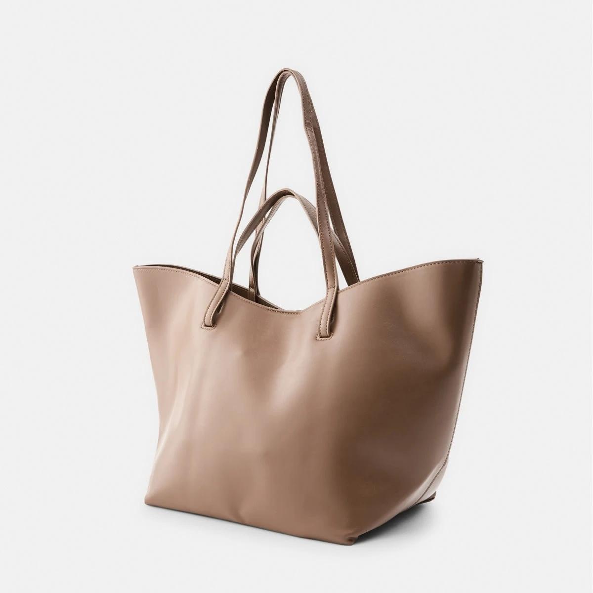 2 Curved Tote Bag Rich Tan, 2 of 6