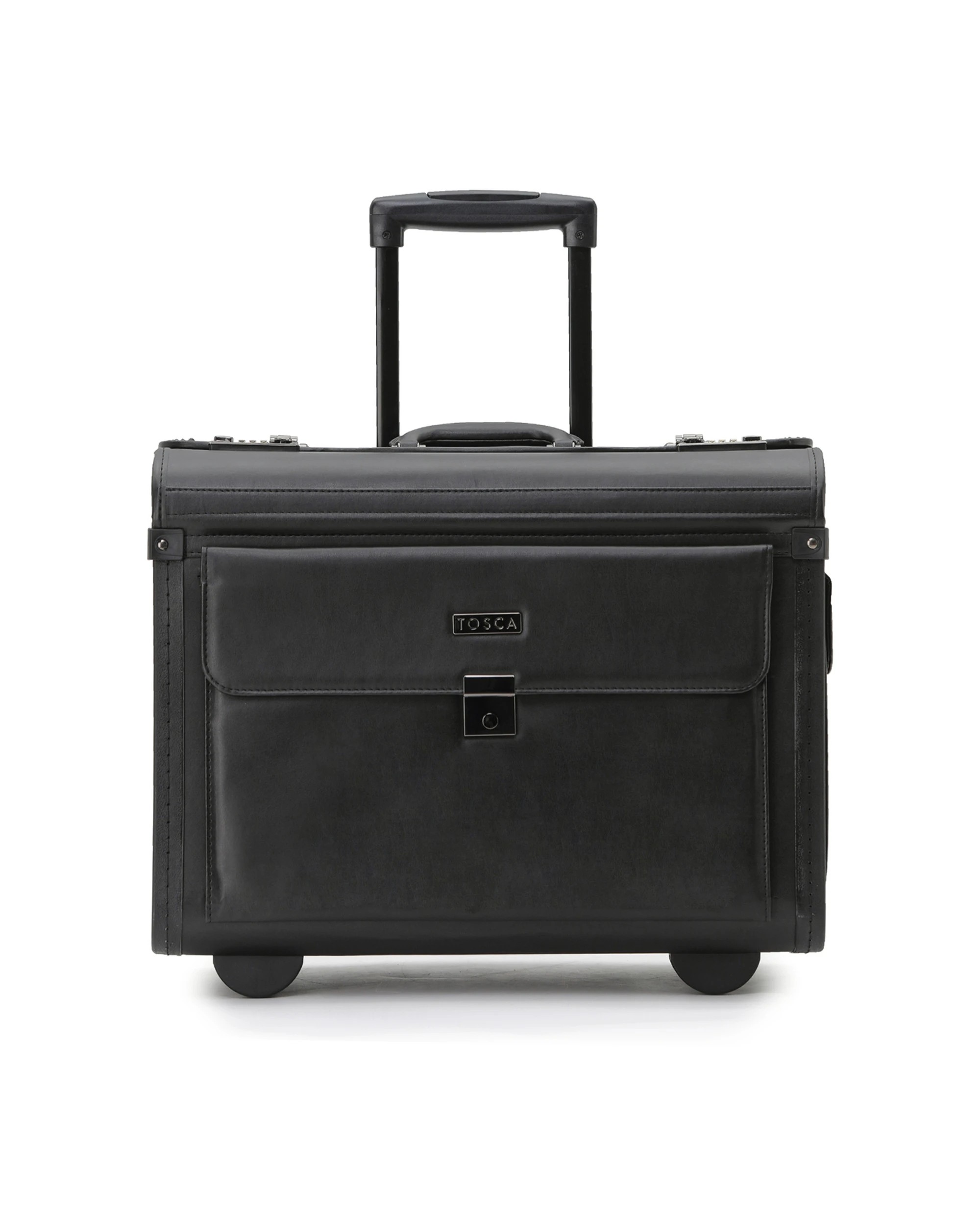 1 Tosca Pilot Wheeled Business Travel Suitcase Luggage - Black, 1 of 5