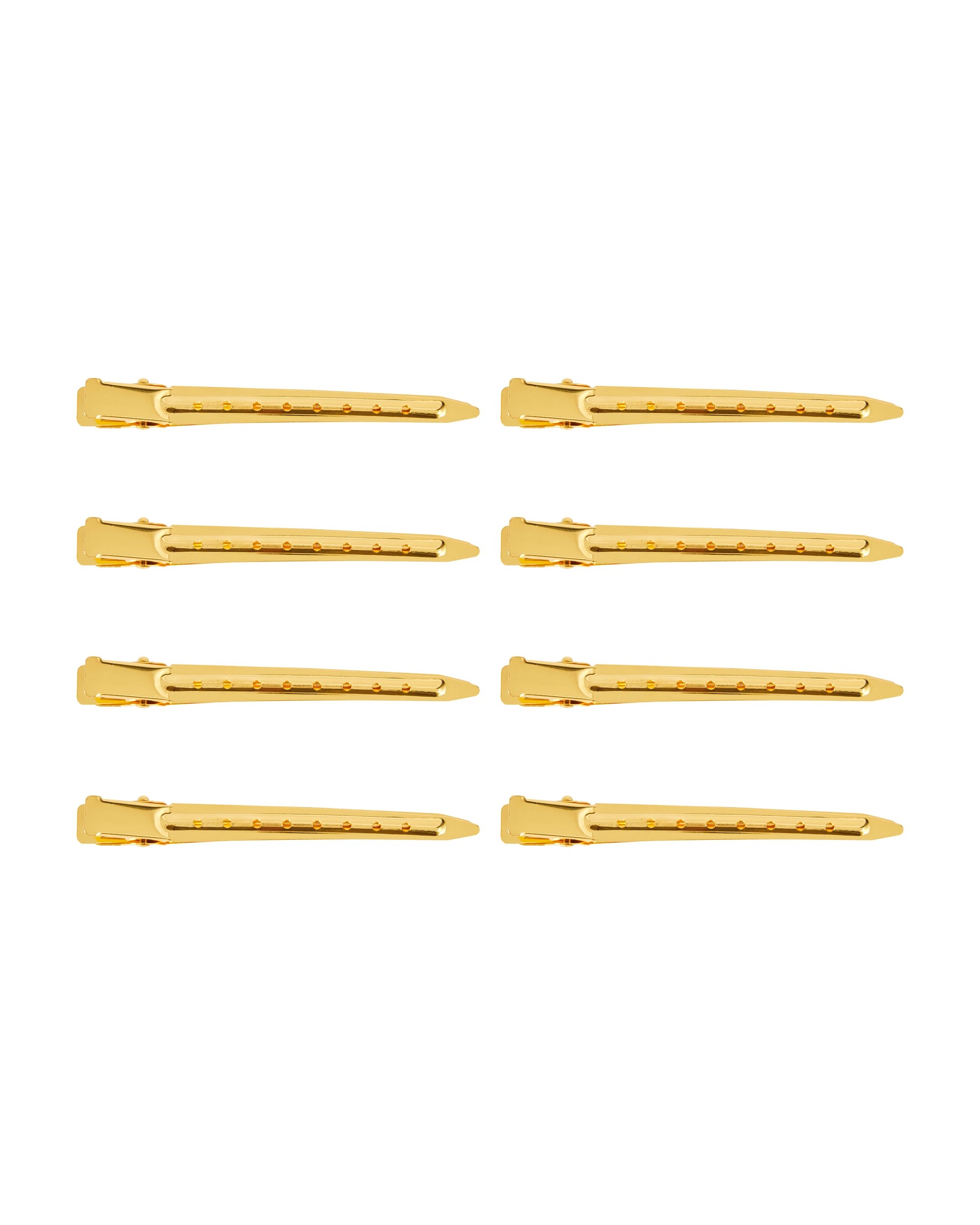 1 OXX Haircare 8 Piece Gold Tone Salon Clips, 1 of 3