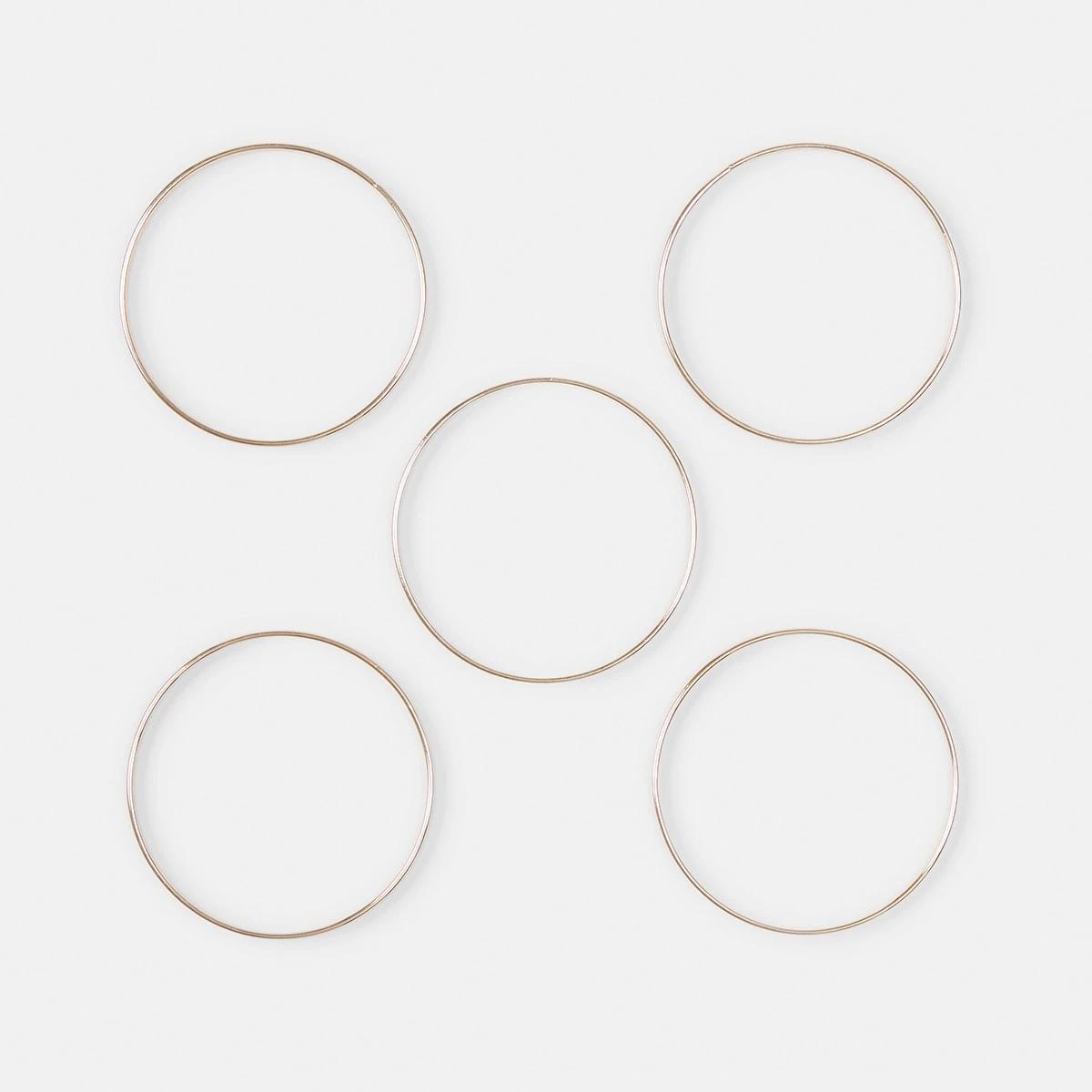1 5 Pack Thin Bangles Gold, 1 of 4