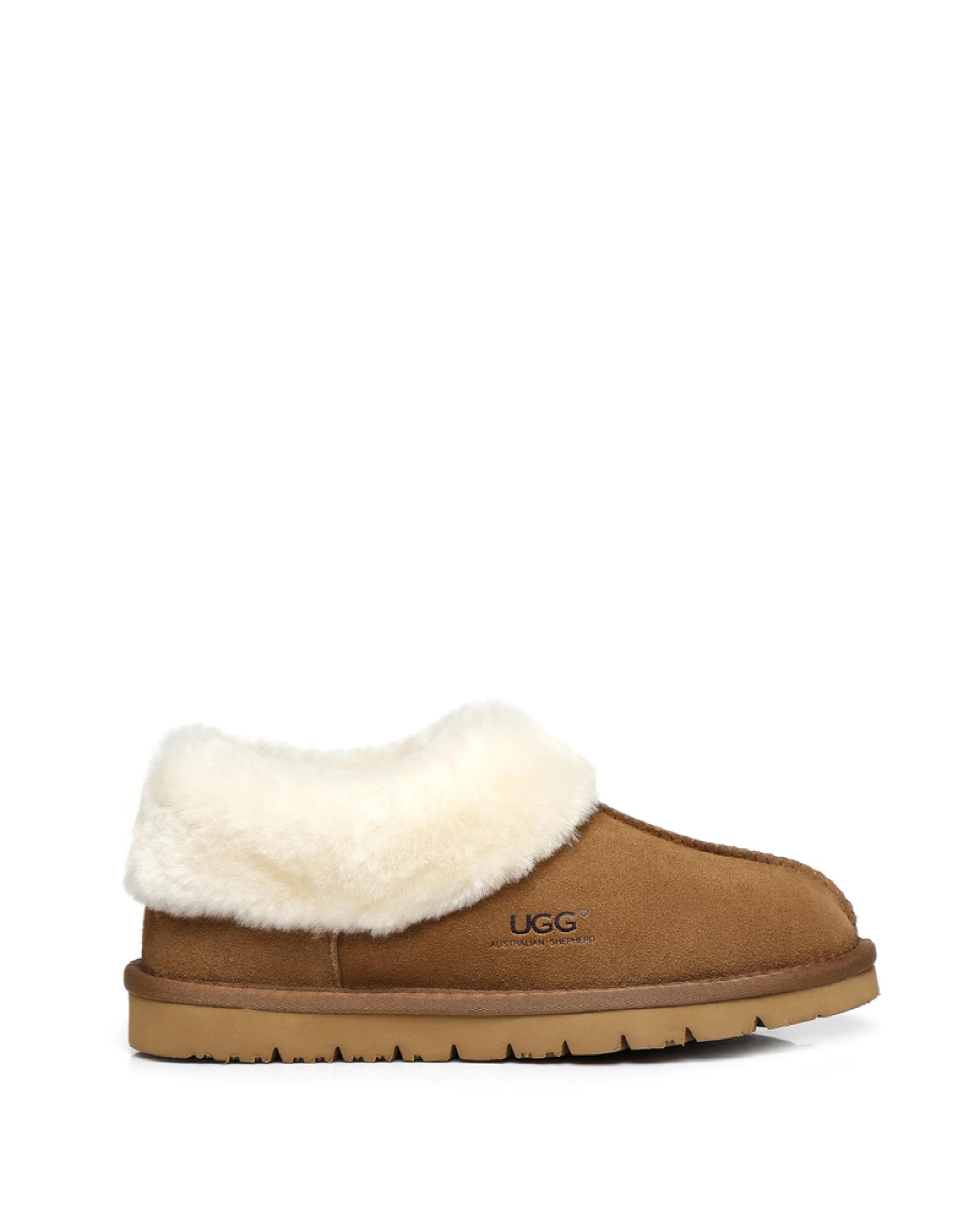 1 Australian Shepherd UGG Unisex Homey Slippers CHESTNUT, 1 of 5