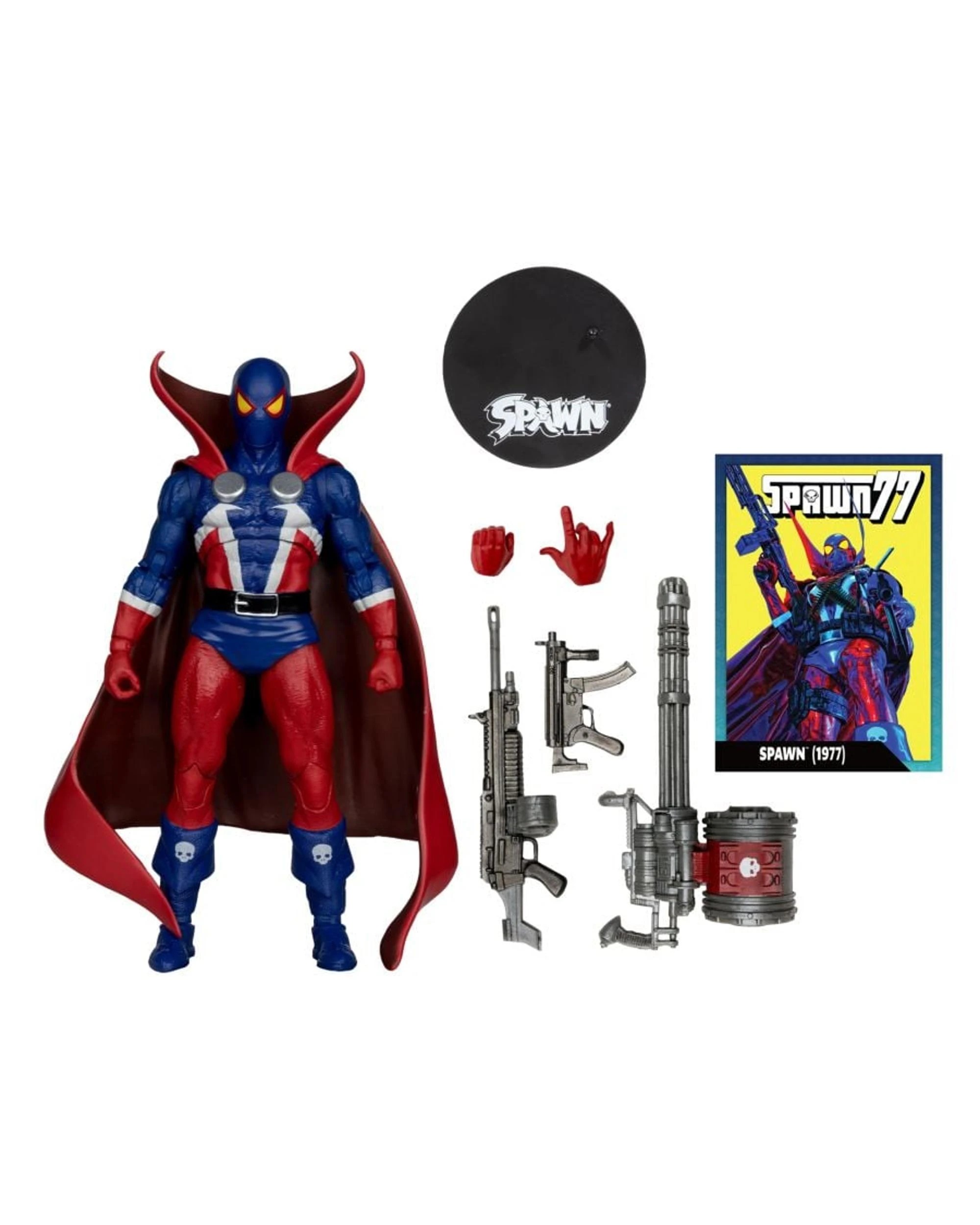 2 McFarlane Digital Spawn 1977 Spawn Red Platinum 7 inch Action Figure with Comic, 2 of 8