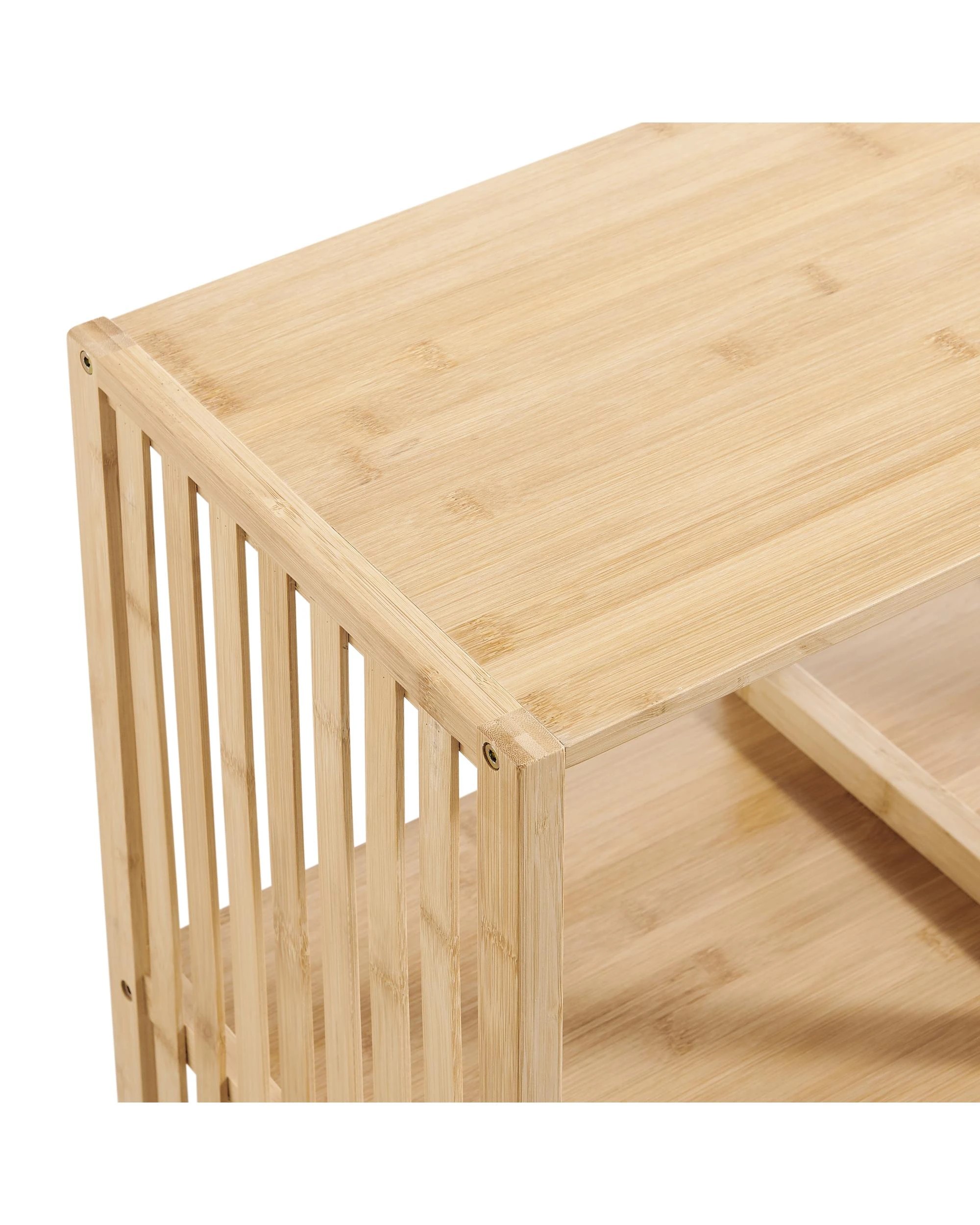 6 Kodu Open Shelf Bookshelf Display Unit 2x2 Bamboo - Natural, 6 of 9