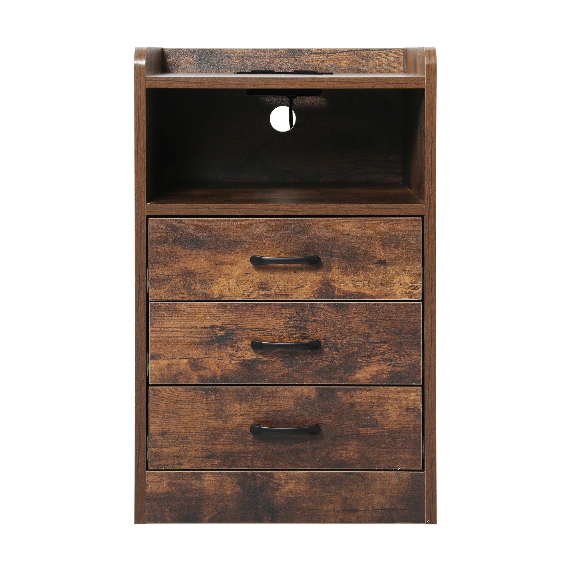 2 Levede Bedside Table With Charging Station Oak, 2 of 6