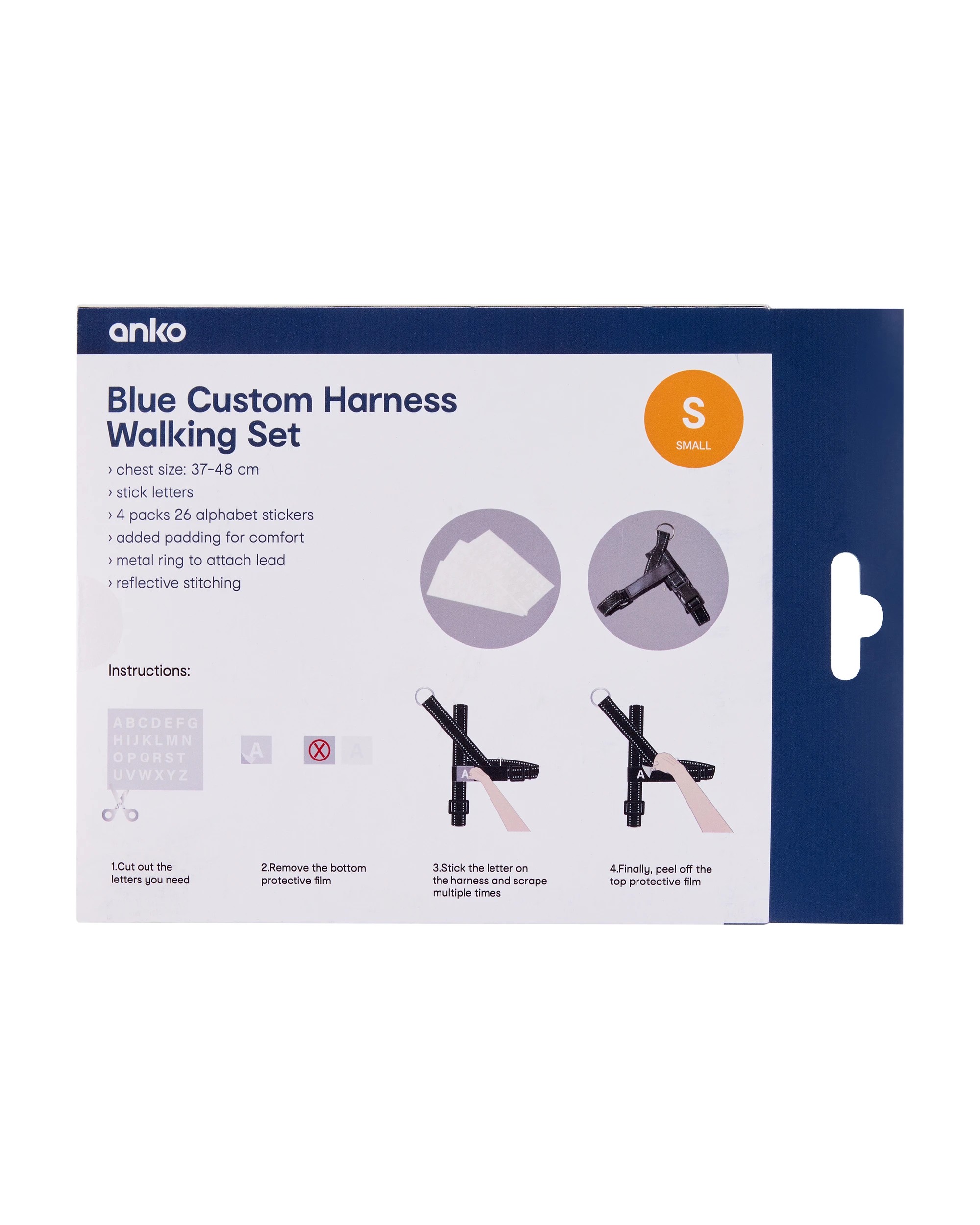 10 Blue Custom Harness Walking Set - Small, 10 of 10