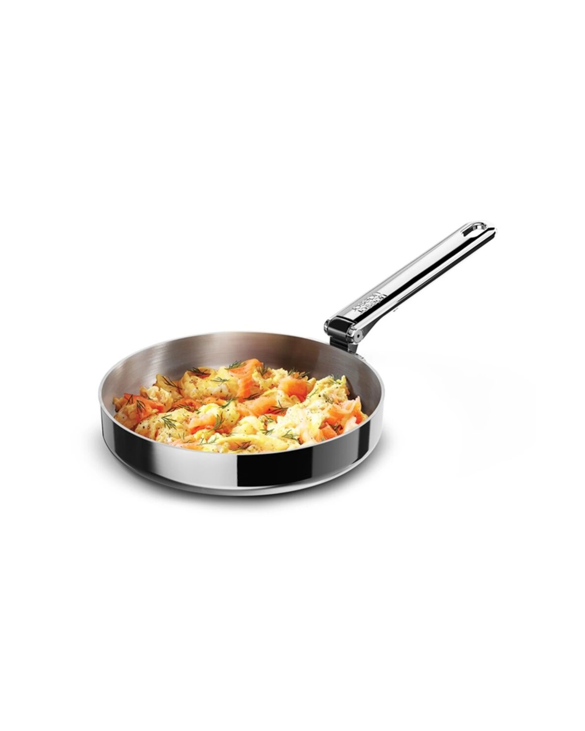 2 Joseph Joseph Space Saving 20cm Frying Pan With Foldable Handle Stainless Steel, 2 of 7