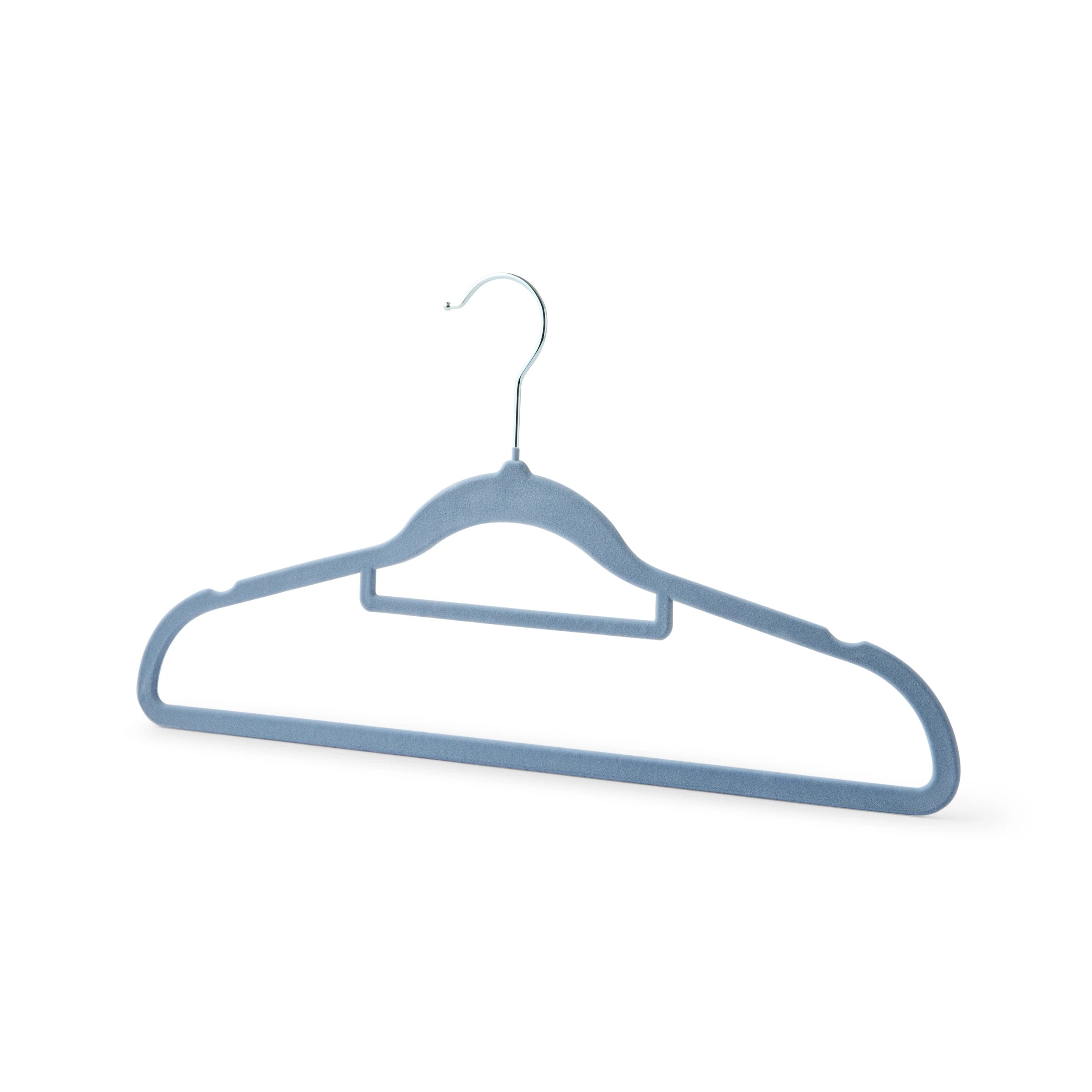 3 30 Pack Flocked Hangers - Blue, 3 of 8