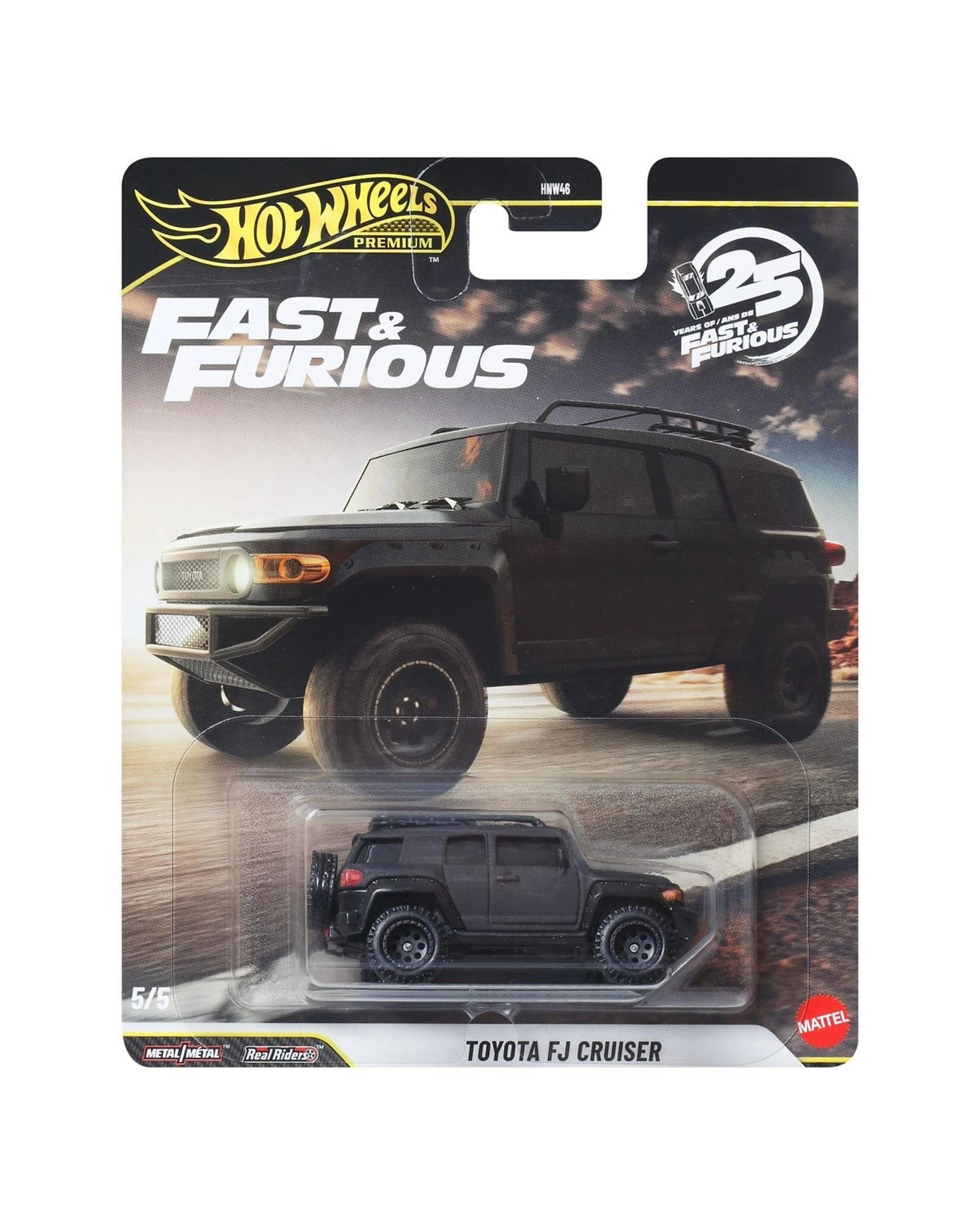 1 Hot Wheels Premium Fast and Furious 25 Years Toyota FJ Cruiser Diecast Vehicle, 1 of 1