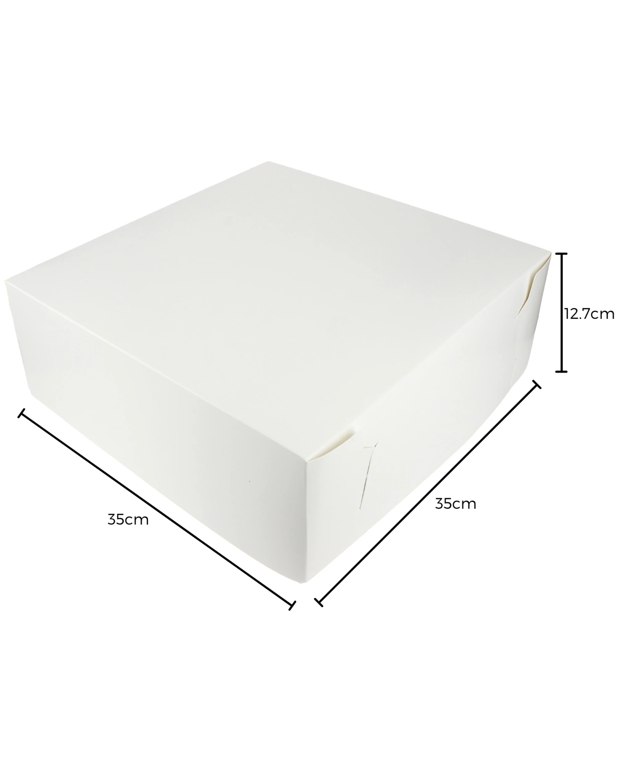 3 Durmaz White Square Cardboard Cake Box 35cm - White, 3 of 3