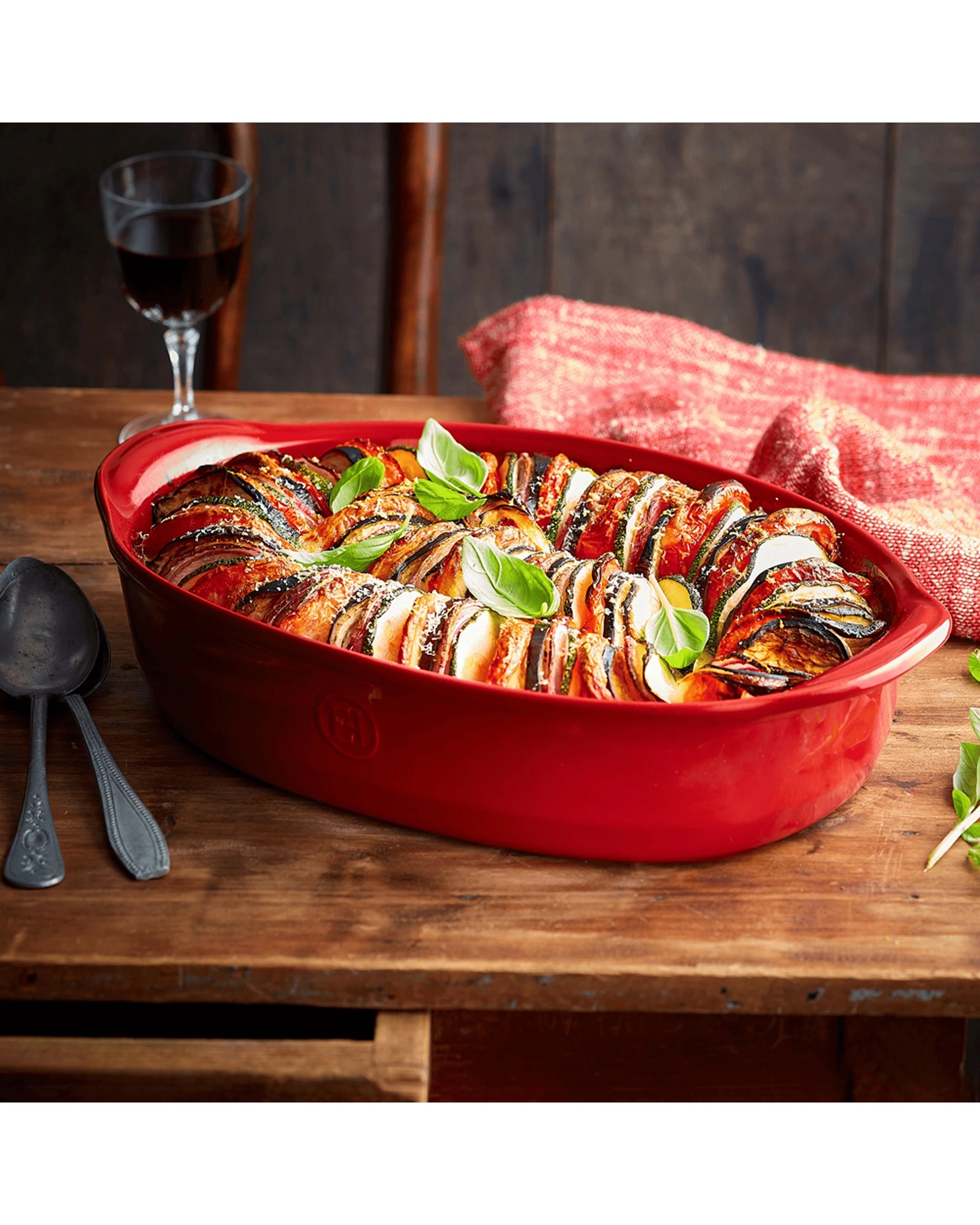 6 Emile Henry Ceramic Oven Baking Dish Oval Medium 29cm - Burgundy, 6 of 7