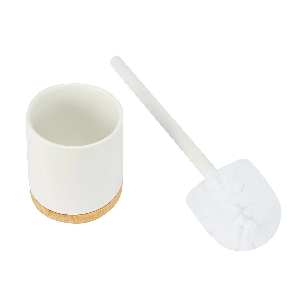 4 White and Bamboo Toilet Brush, 4 of 9