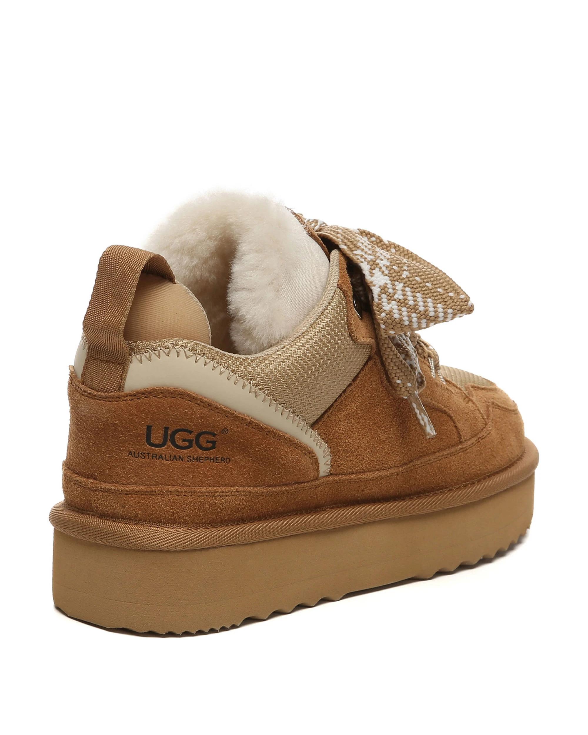 3 Australian Shepherd UGG Womens Parkyr Platform Sneakers CHESTNUT, 3 of 5