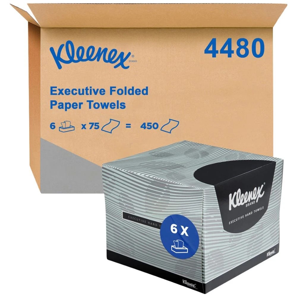 2 Kleenex Executive Hand Towels White 4480 6 Packs  450 Towels, 2 of 6