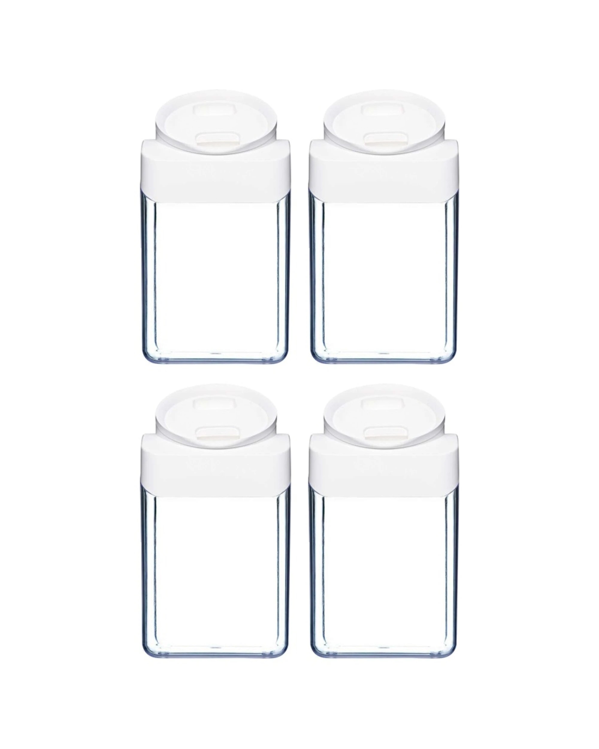 1 Clickclack 4PK 4.2L Pantry Store All Kitchen Container With Lid - White, 1 of 2