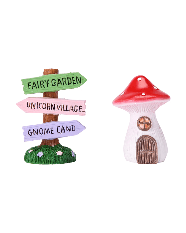 Fairy Garden: Sign and Mushroom H