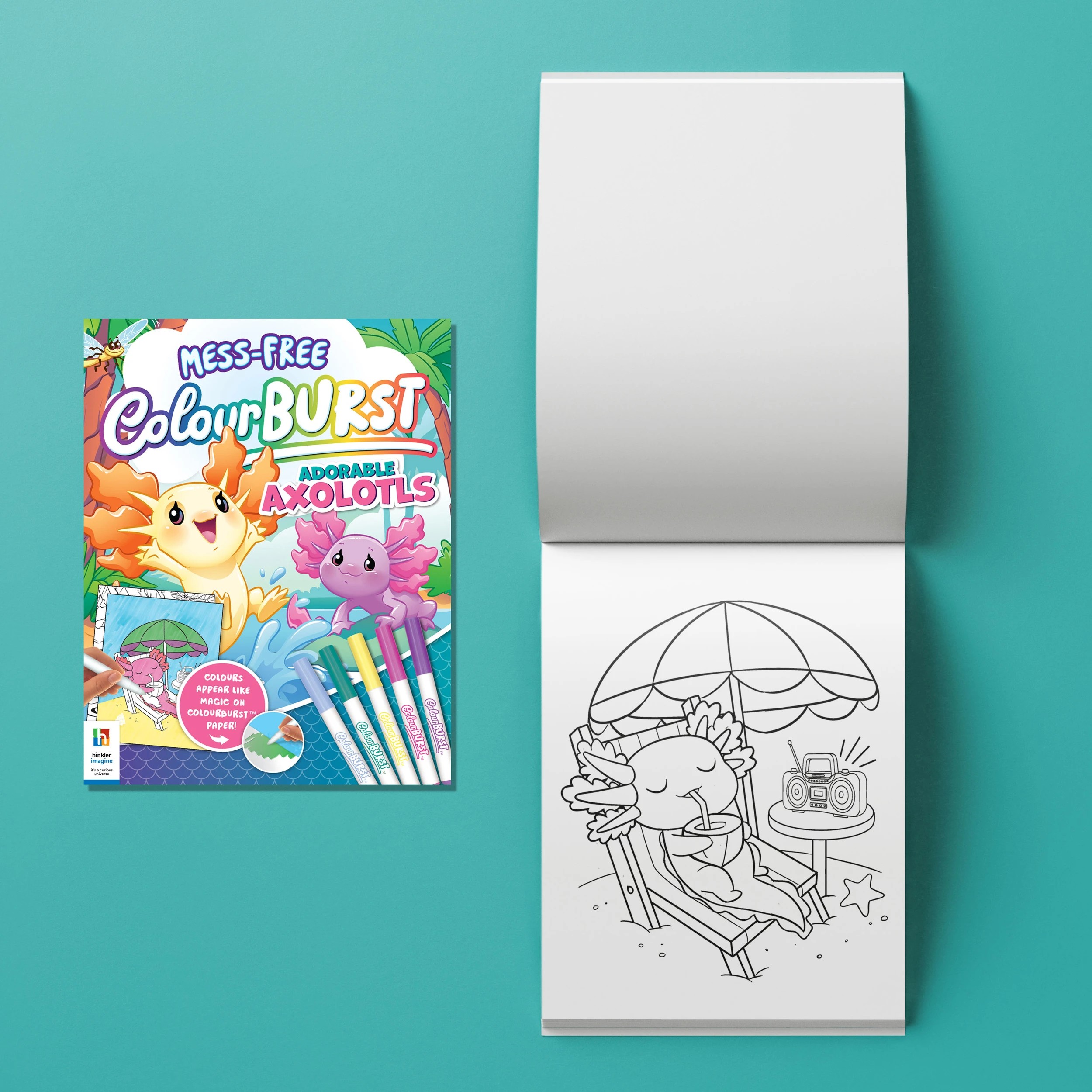 4 INKredibles Mess-Free ColourBurst: Adorable Axolotls Activity Kit - Book, 4 of 6