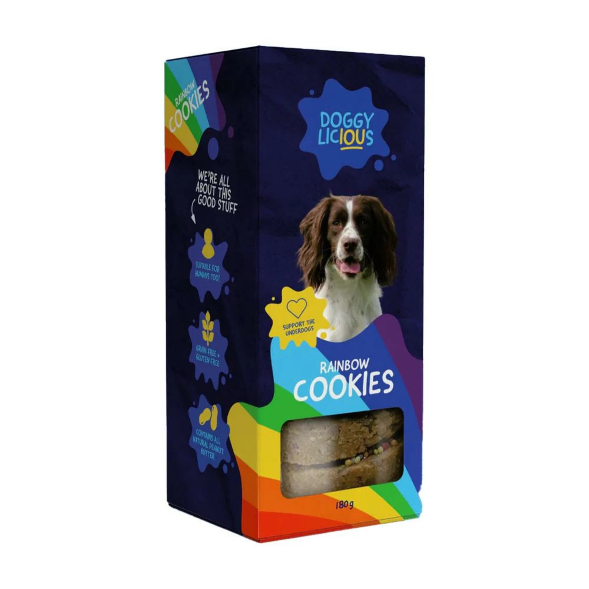 1 Doggylicious Dog Treat Rainbow Cookies 180g, 1 of 2