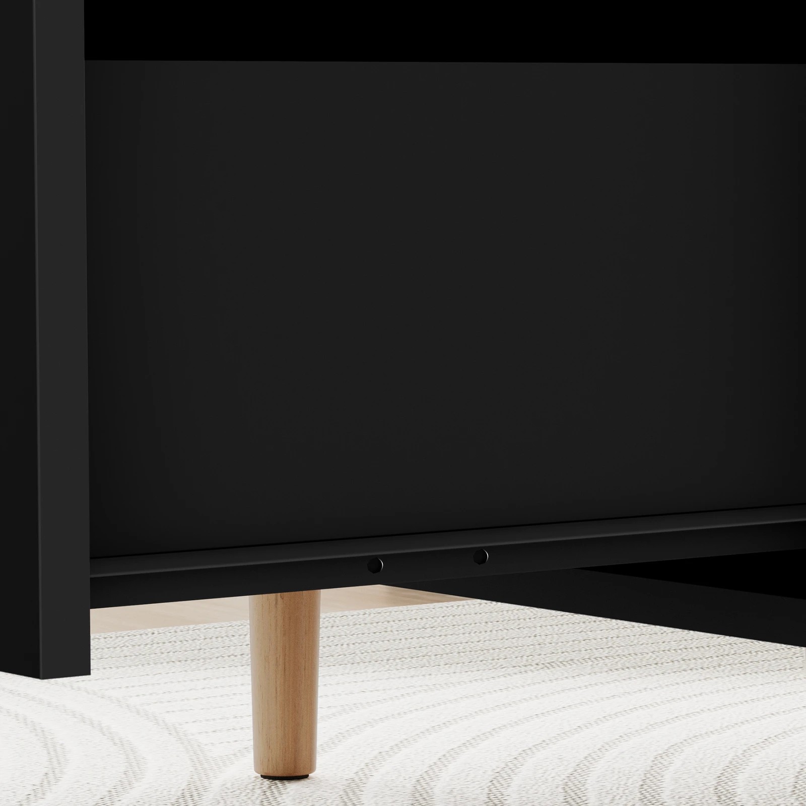 7 Alfordson Coffee Table Storage Tables 2 Drawers Shelf Modern Desk - Black, 7 of 10