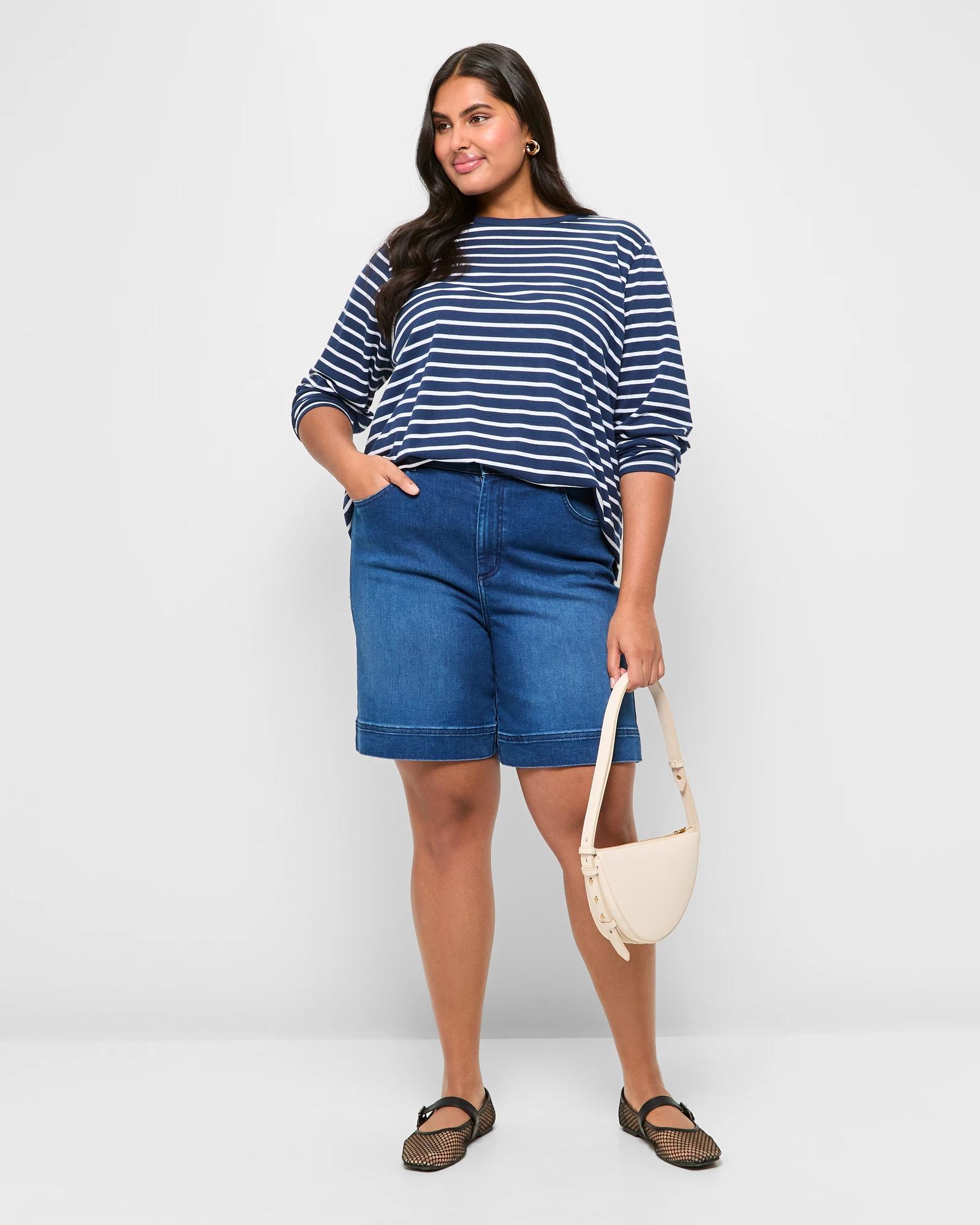 2 Target Plus Size Denim Shorts 70'S VINTAGE BLUE, 2 of 5