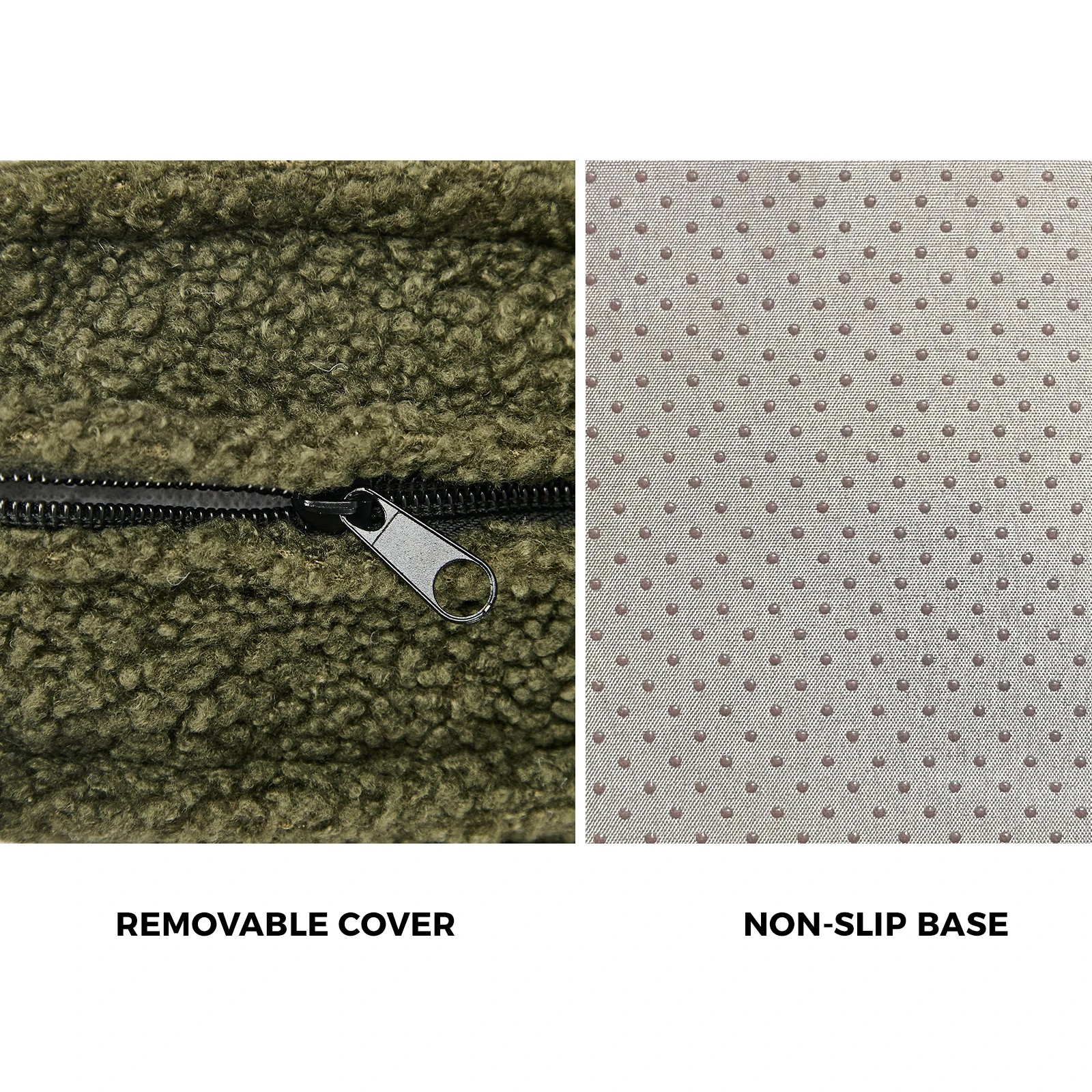 7 Oikiture 2-Seater Compressed Sofa Sherpa Boucle - Green, 7 of 10