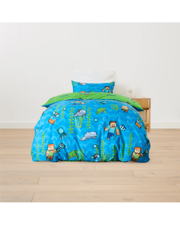 Minecraft Cotton Quilt Cover Set - Single Bed